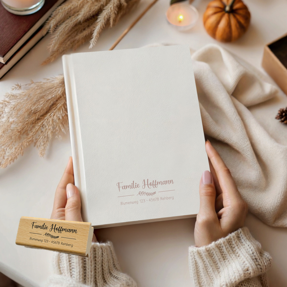 Personalisierbarer Adressstempel „Hoffmann“ | 58 x 22 mm