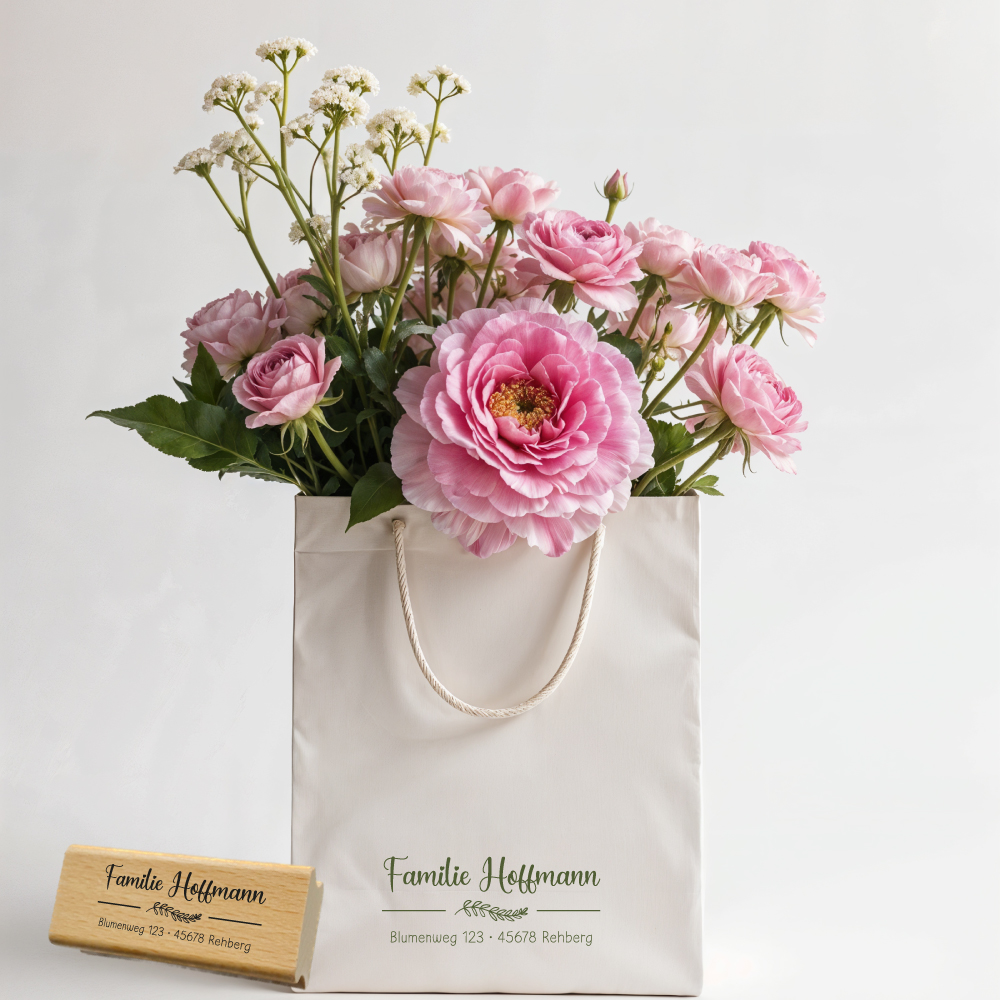 Personalisierbarer Adressstempel „Hoffmann“ | 58 x 22 mm