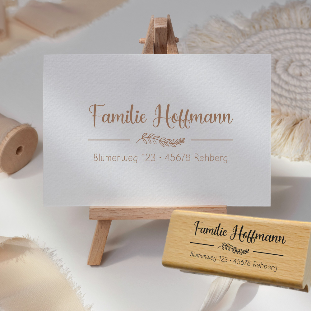 Personalisierbarer Adressstempel „Hoffmann“ | 58 x 22 mm