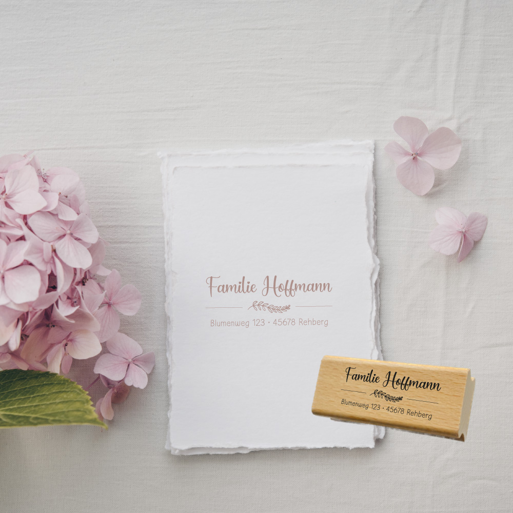 Personalisierbarer Adressstempel „Hoffmann“ | 58 x 22 mm