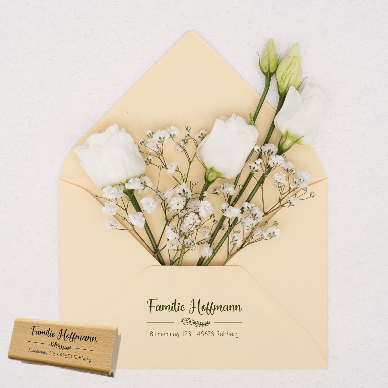 Personalisierbarer Adressstempel „Hoffmann“ | 58 x 22 mm
