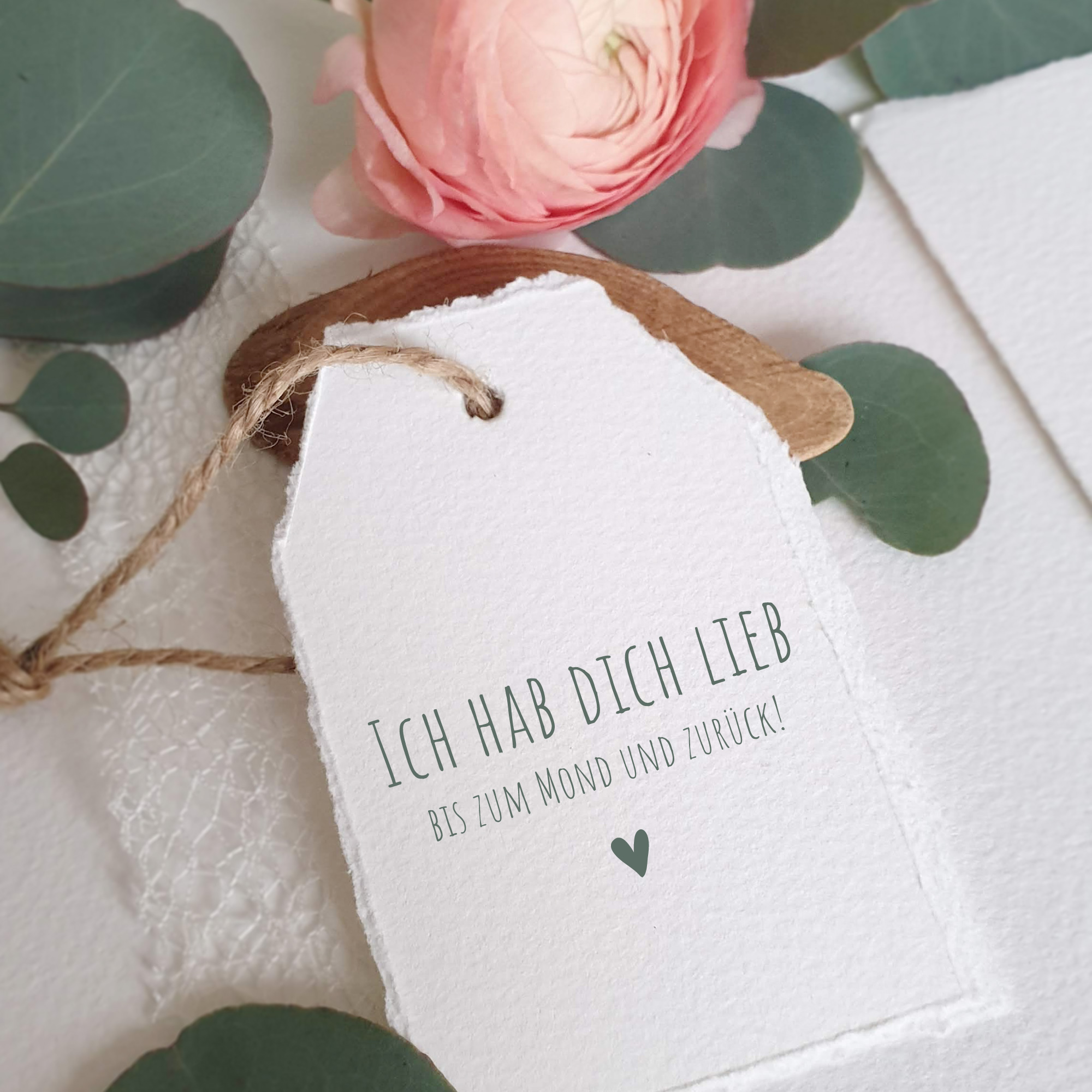 Stempel "Ich hab dich lieb, bis zum Mond und zurück"