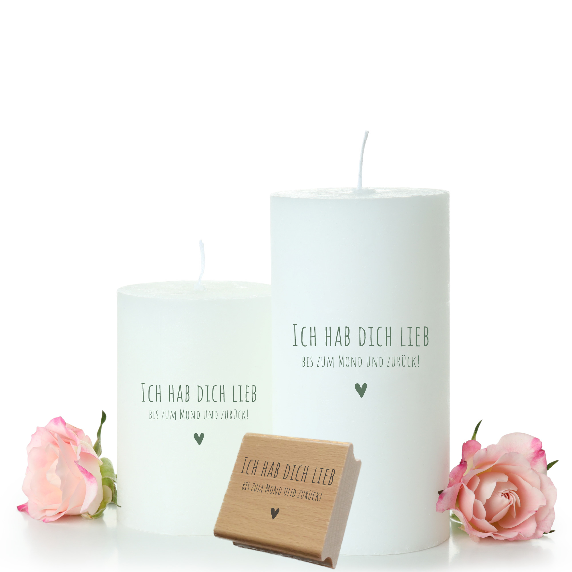 Stempel "Ich hab dich lieb, bis zum Mond und zurück"