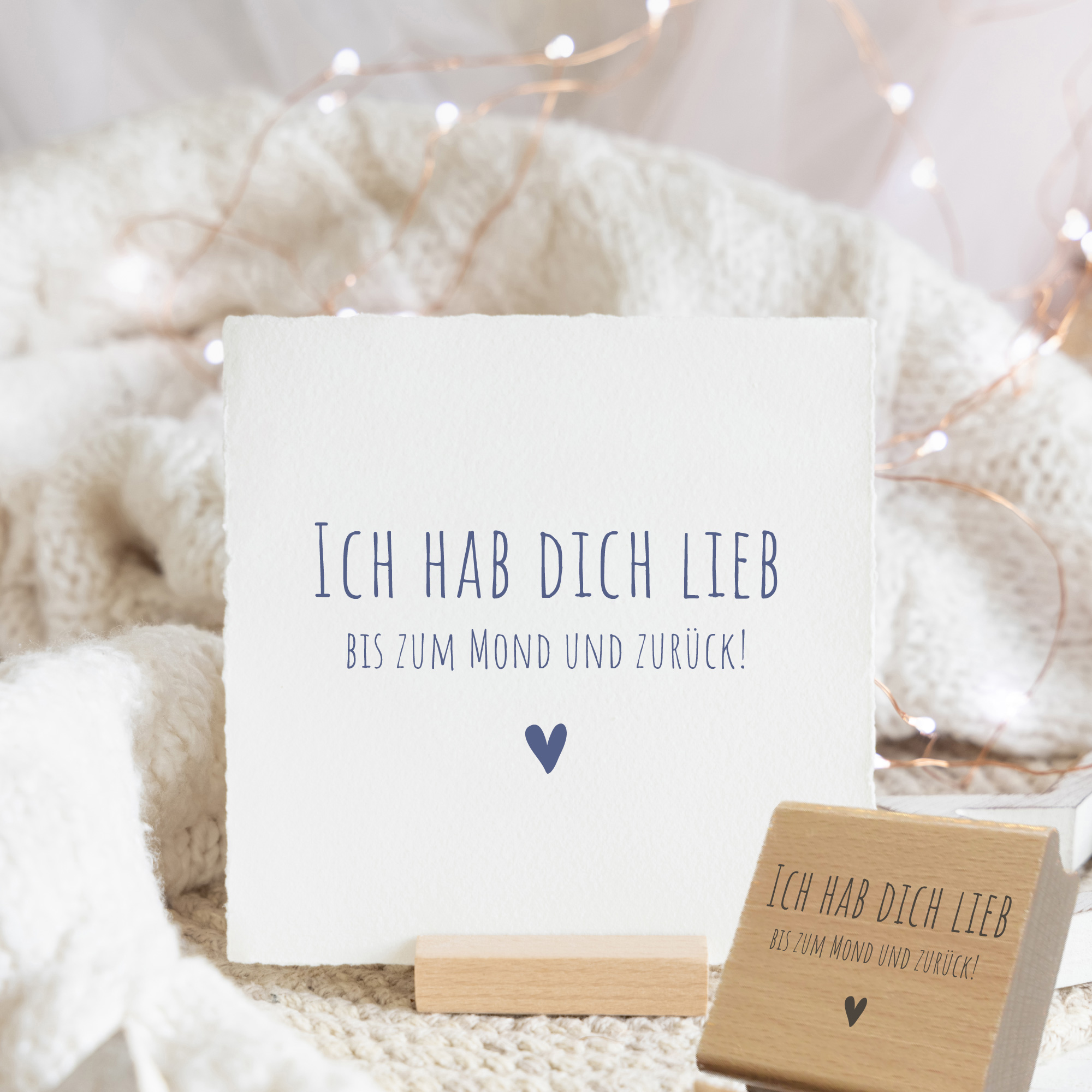 Stempel "Ich hab dich lieb, bis zum Mond und zurück"