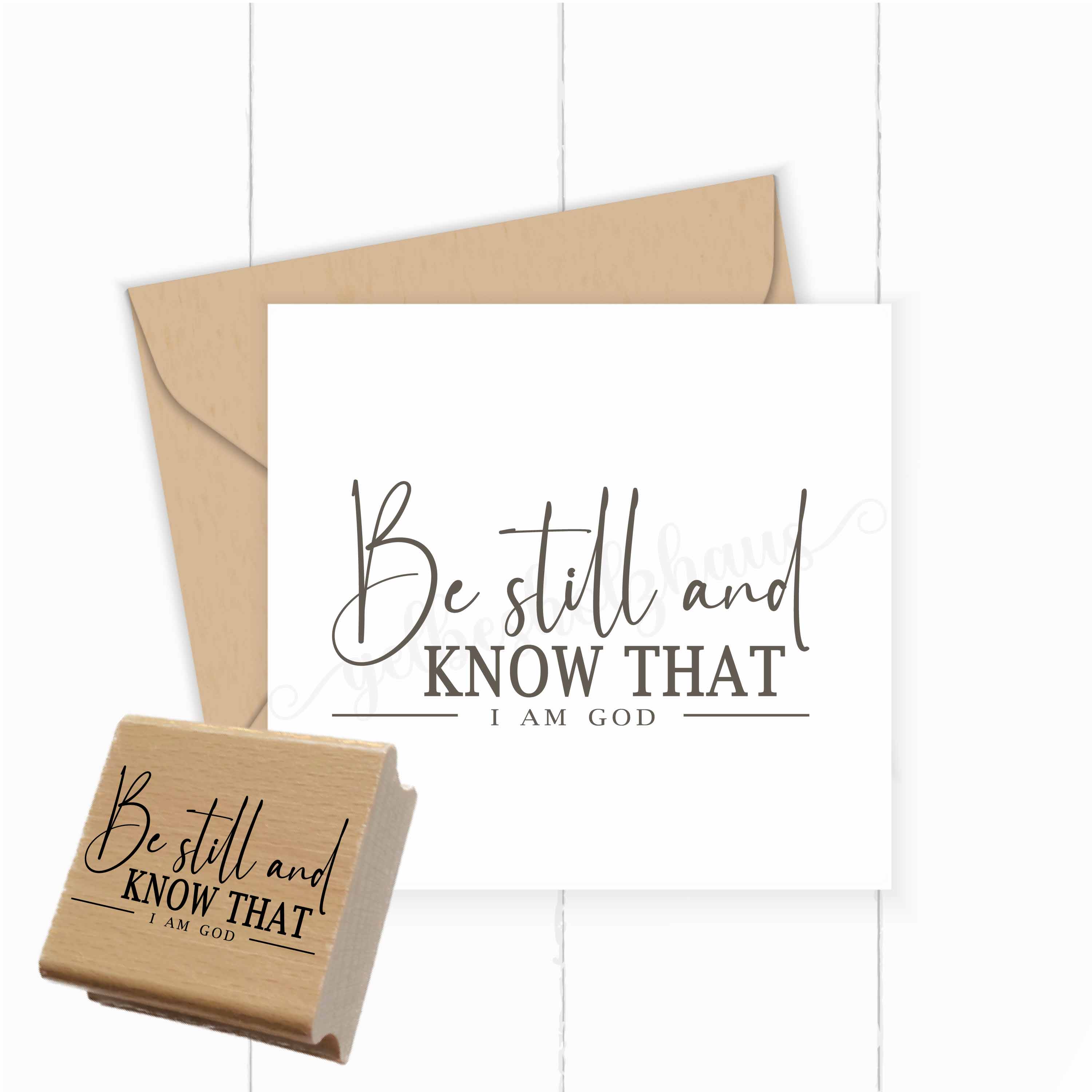 Segensstempel "Be still and know that I am God" Christlicher Stempel für Karten, Journaling & Geschenke
