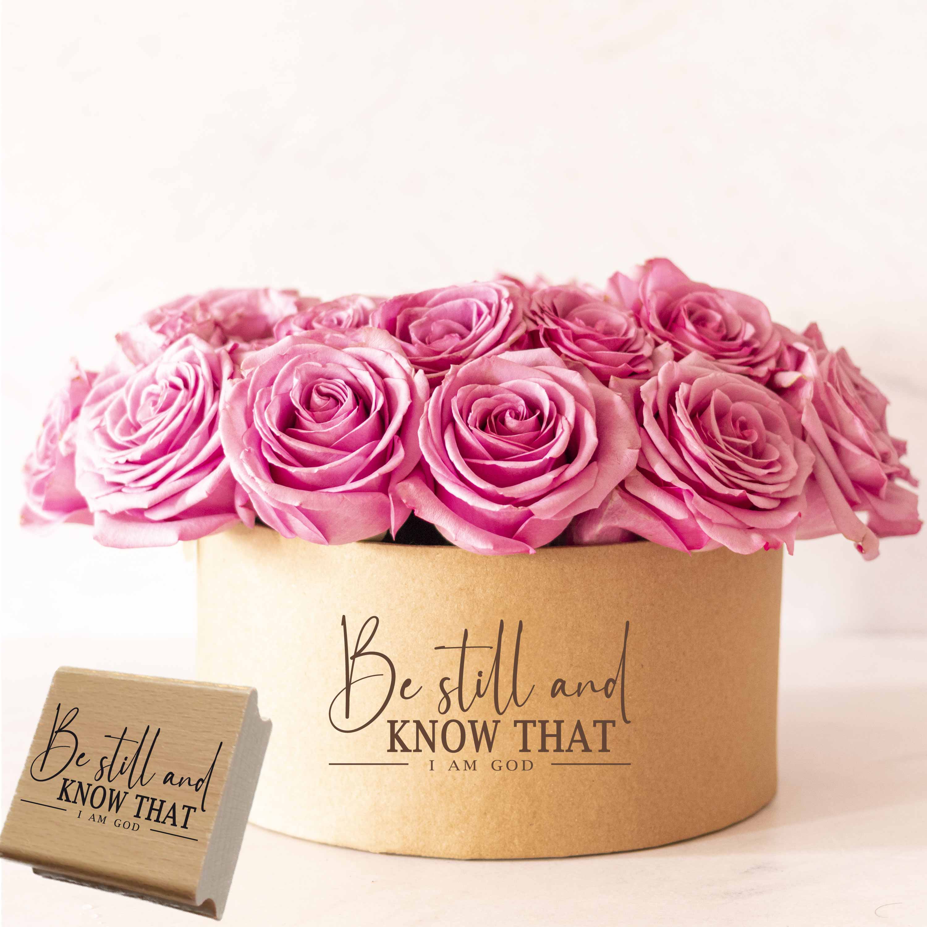 Segensstempel "Be still and know that I am God" Christlicher Stempel für Karten, Journaling & Geschenke