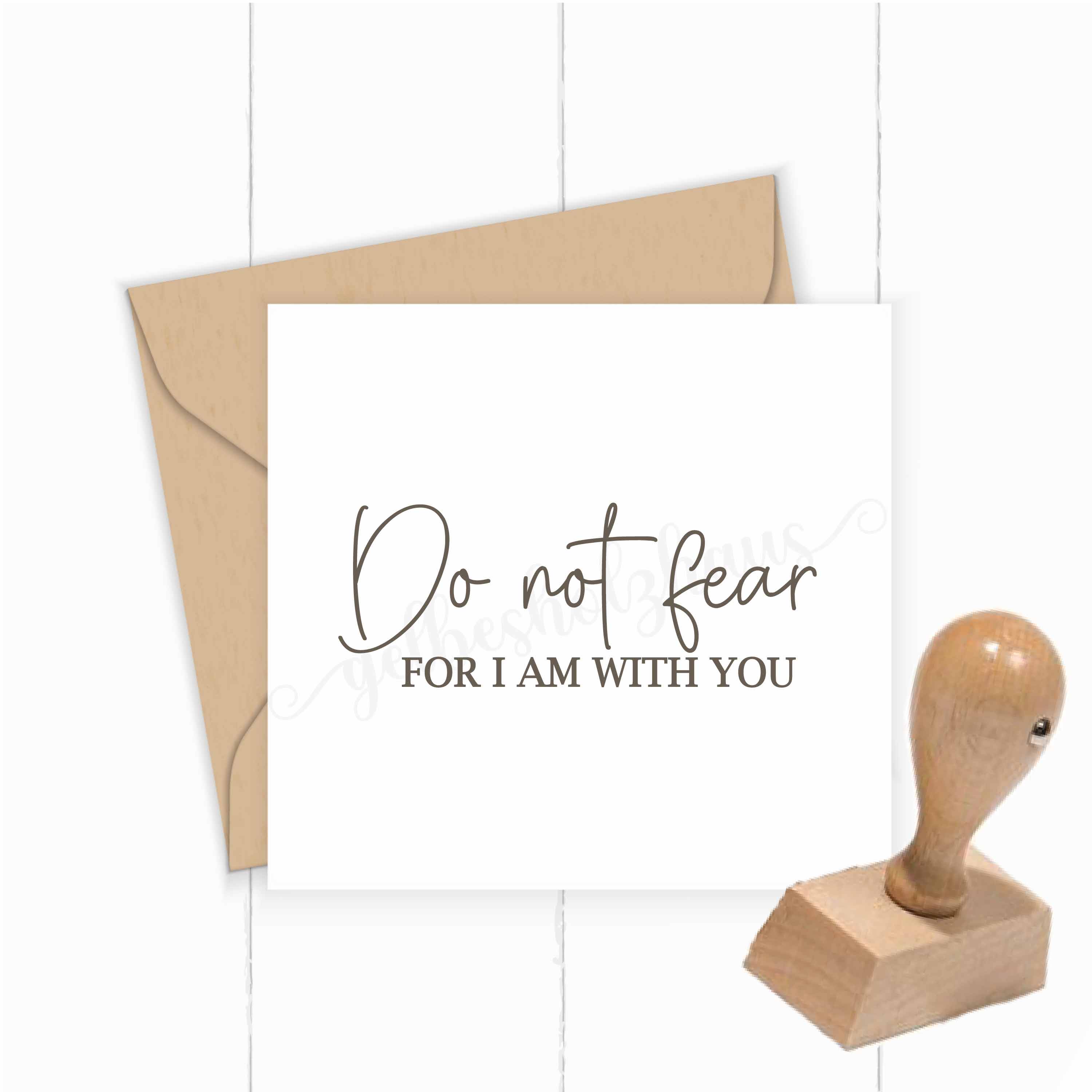 Christlicher Stempel „Do not fear for I am with you“ – Bibelvers Stempel | Ermutigung & Vertrauen - ST0641