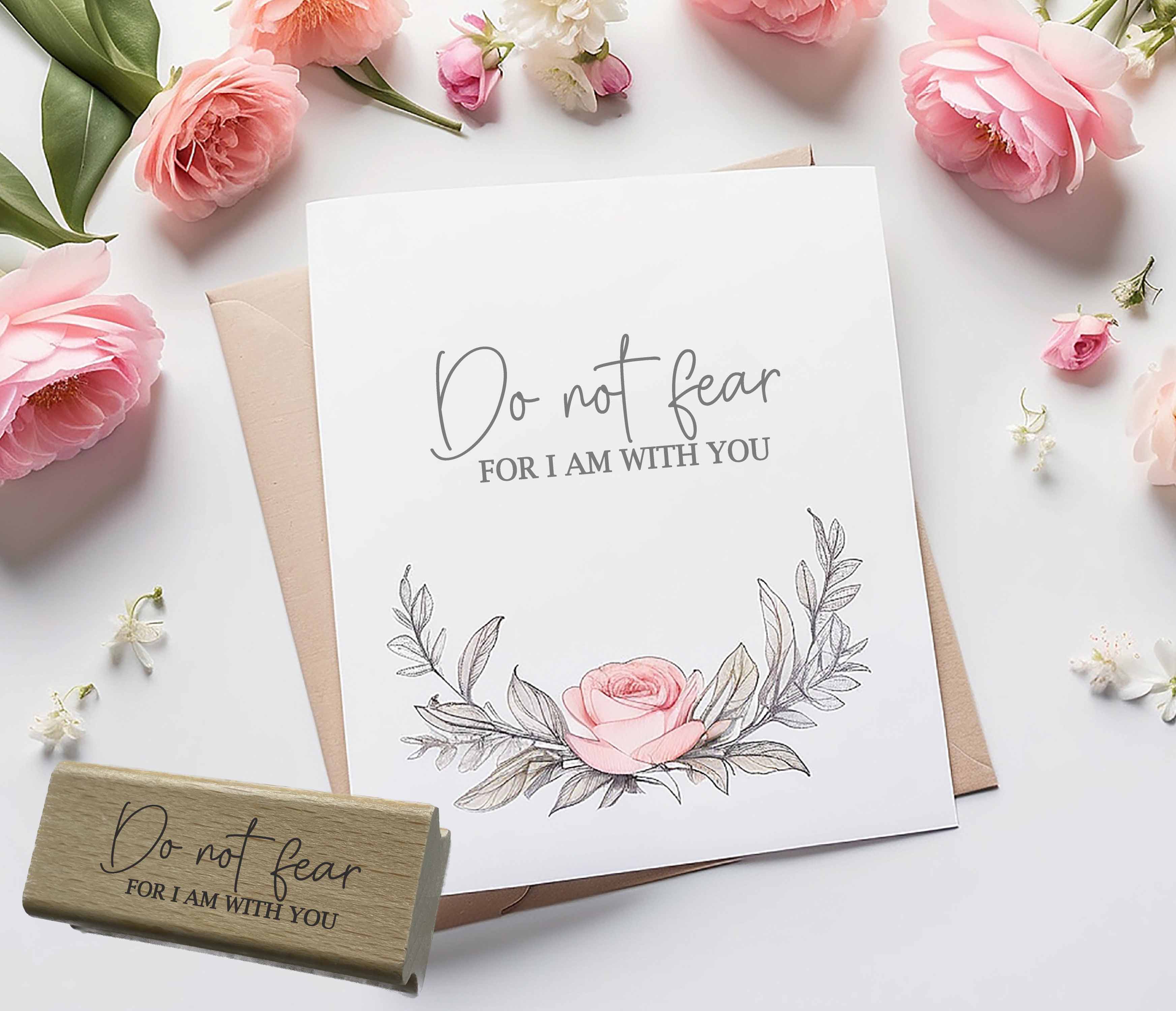 Christlicher Stempel „Do not fear for I am with you“ – Bibelvers Stempel | Ermutigung & Vertrauen