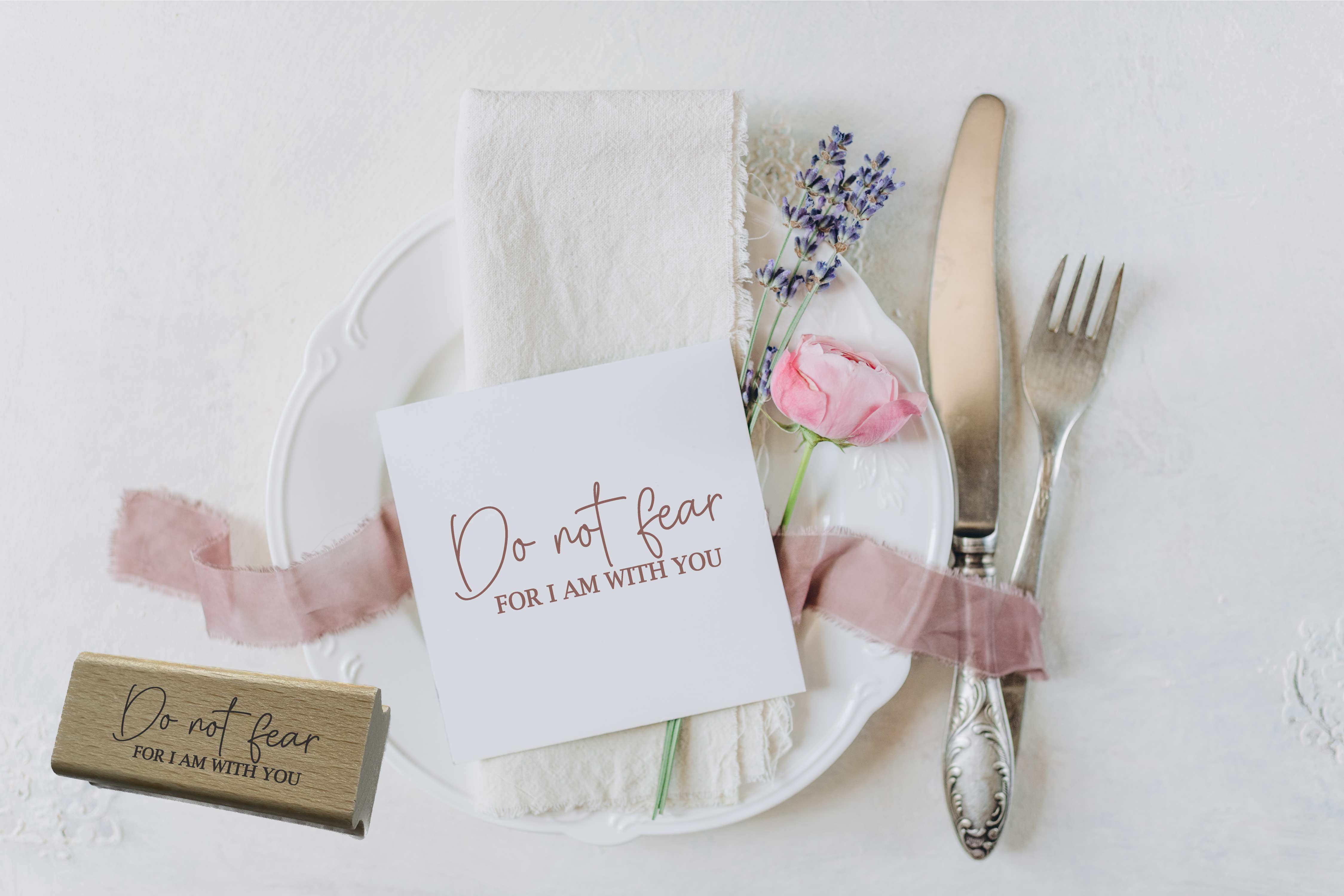 Christlicher Stempel „Do not fear for I am with you“ – Bibelvers Stempel | Ermutigung & Vertrauen