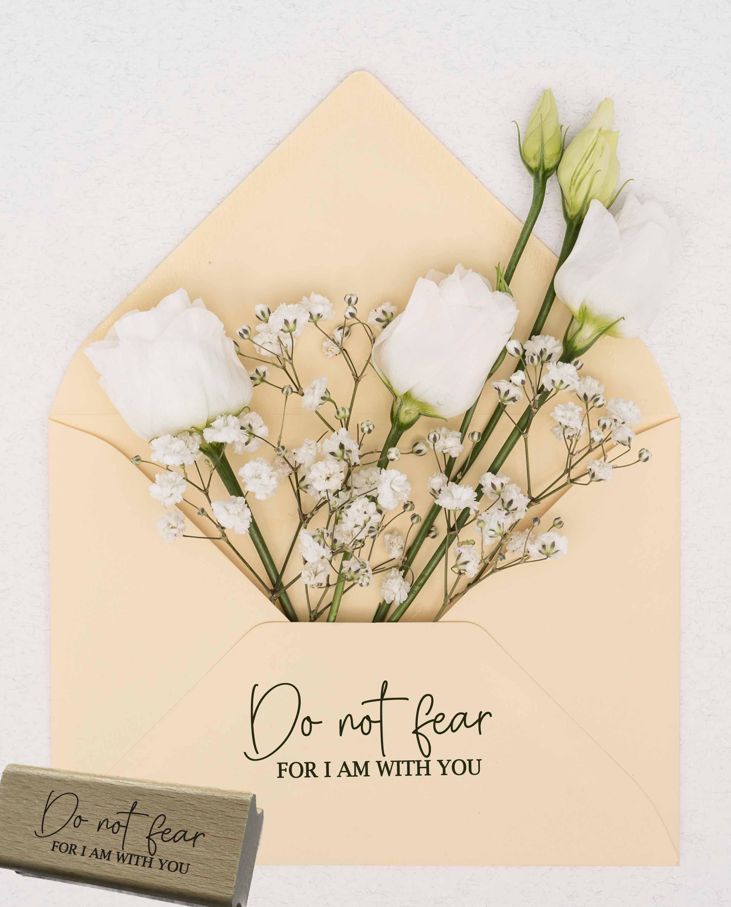 Christlicher Stempel „Do not fear for I am with you“ – Bibelvers Stempel | Ermutigung & Vertrauen
