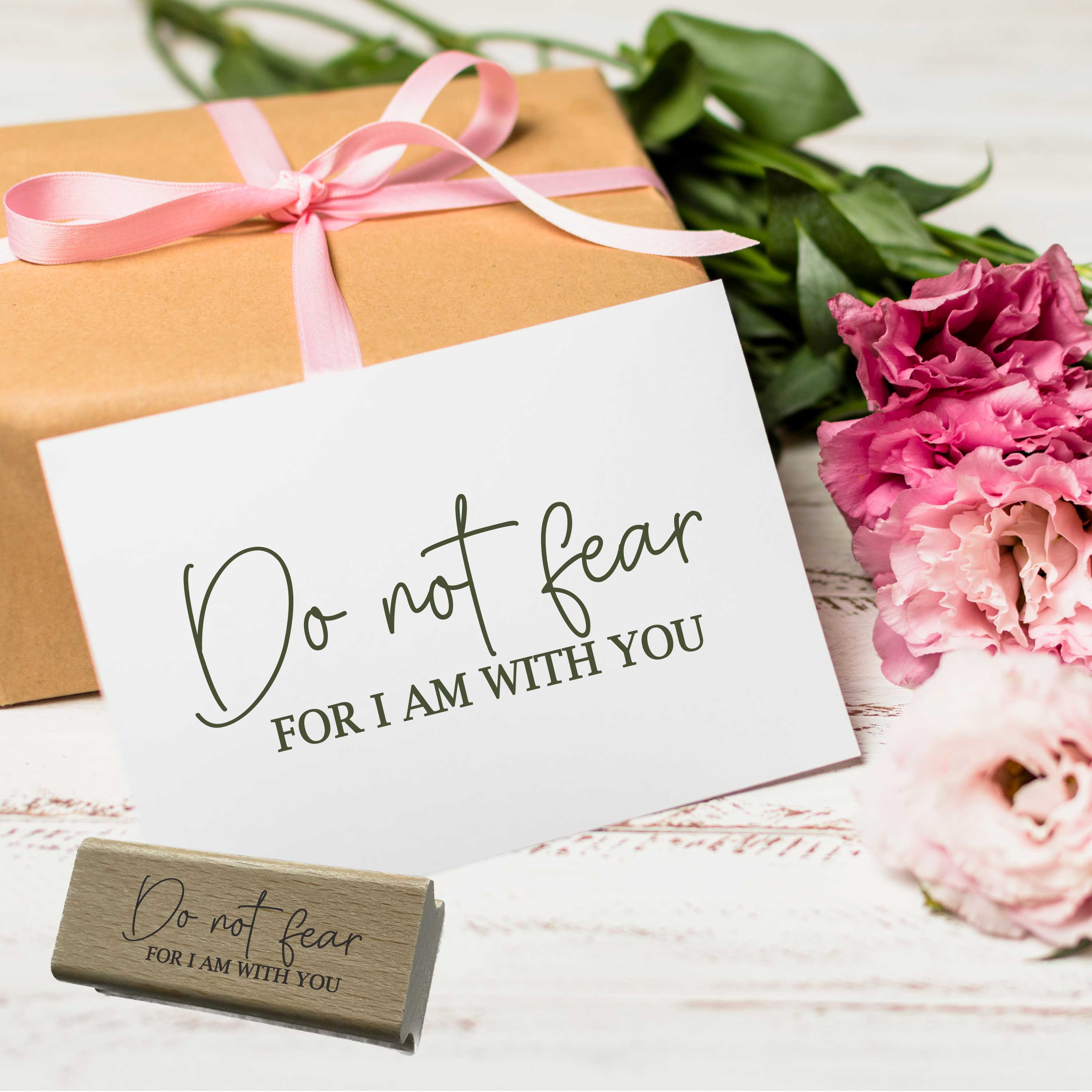 Christlicher Stempel „Do not fear for I am with you“ – Bibelvers Stempel | Ermutigung & Vertrauen