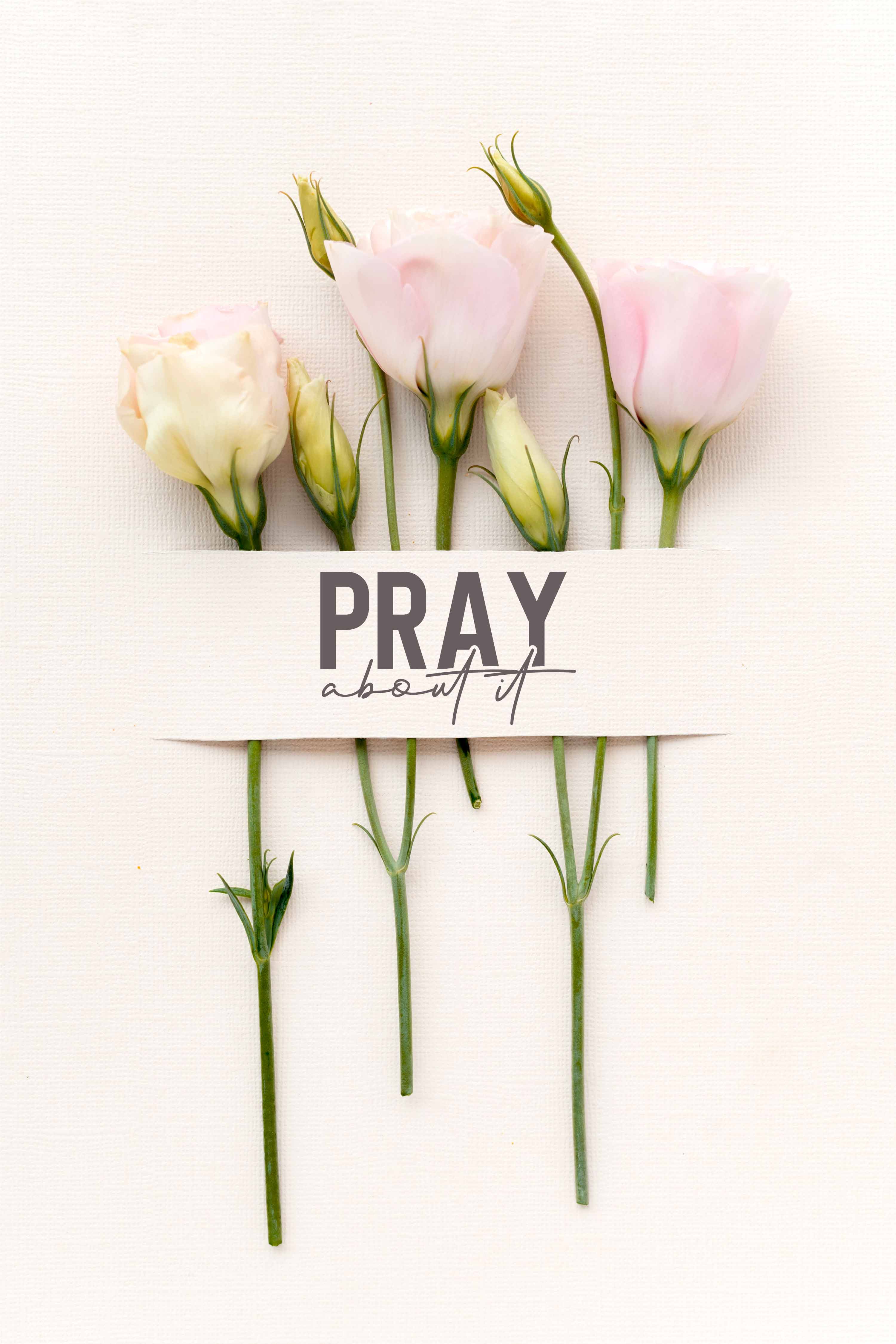 Stempel „PRAY about it“ | Modernes Handlettering & Typografie | Christlicher Holzstempel & Selbstfärber