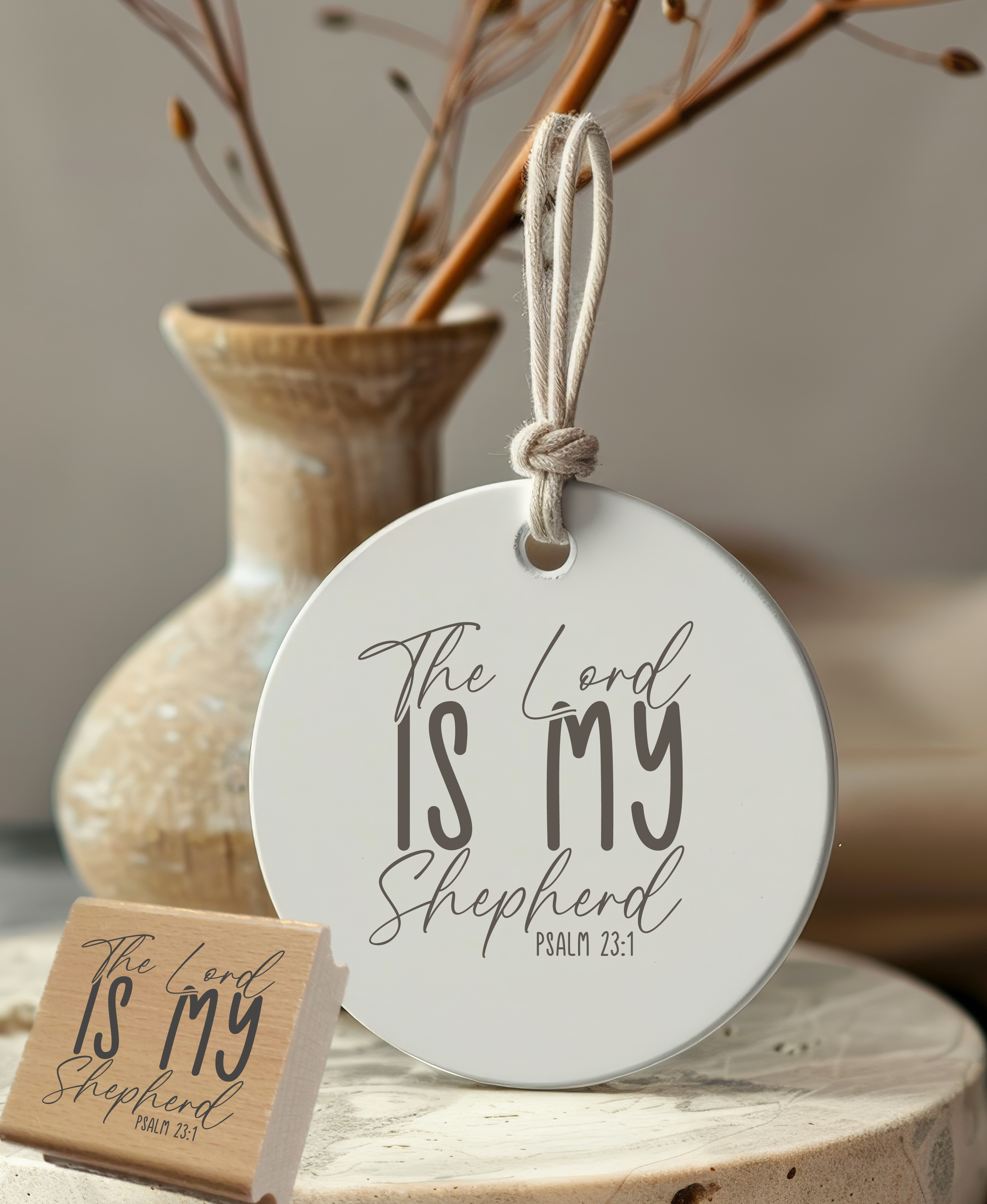 Hochwertiger Stempel "The Lord is my Shepherd" | Bibelvers Psalm 23