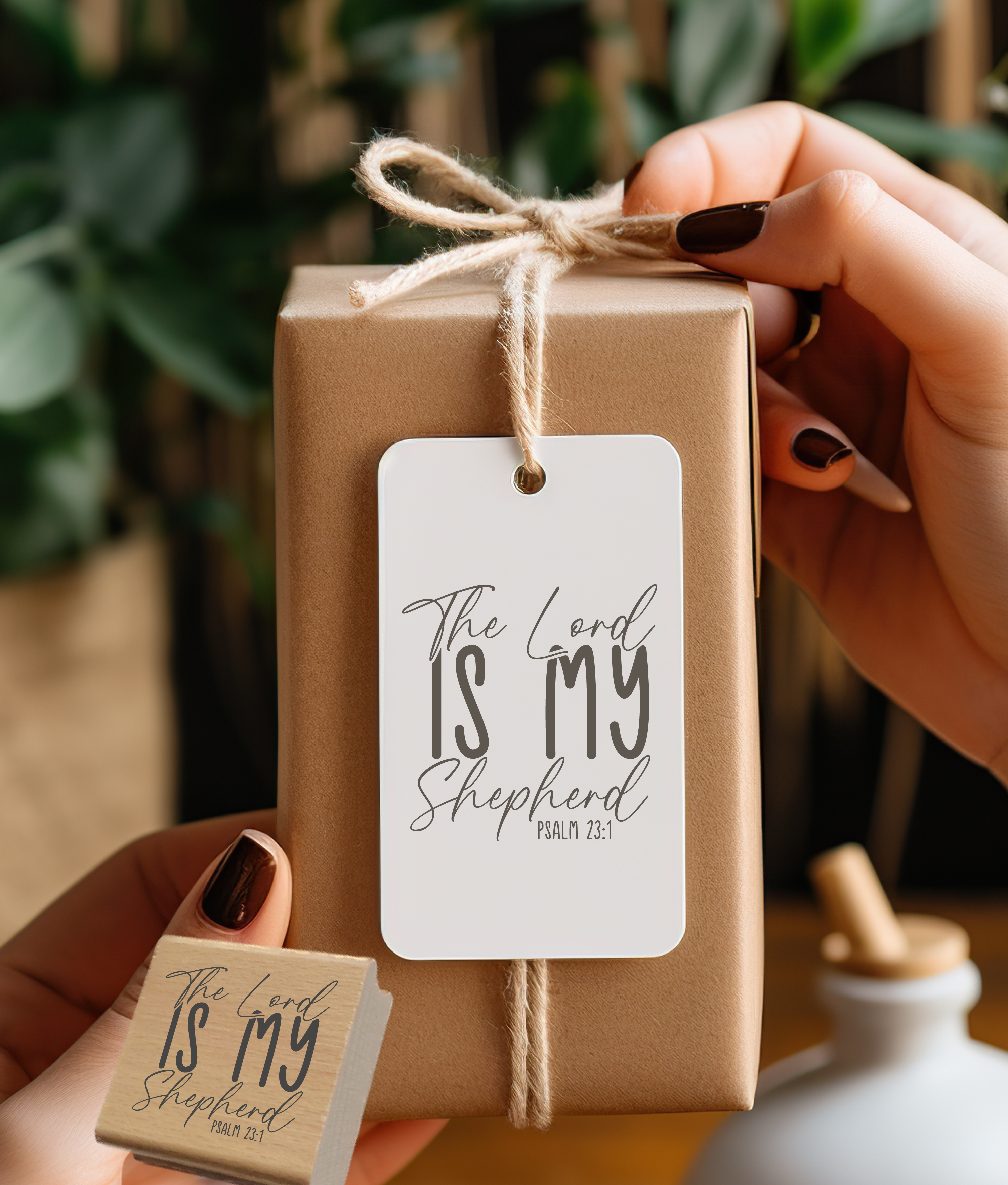 Hochwertiger Stempel "The Lord is my Shepherd" | Bibelvers Psalm 23
