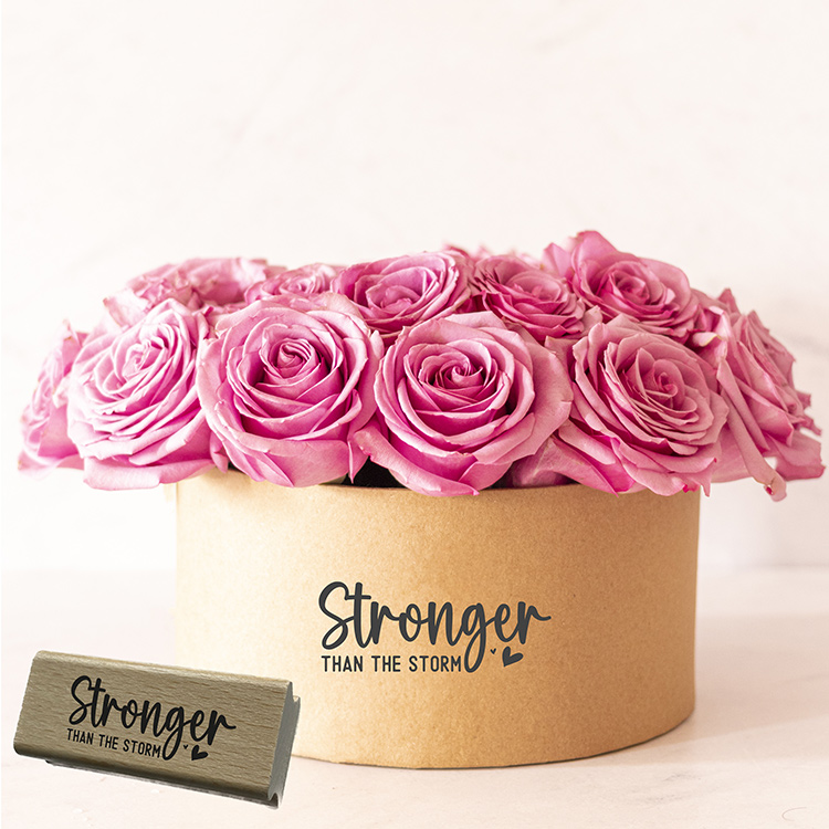 Hochwertiger Stempel "Stronger than the storm" | Mutmacher & Kraftspender | Holzstempel oder Selbstfärber