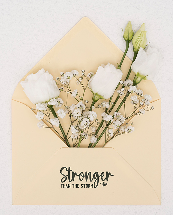 Hochwertiger Stempel "Stronger than the storm" | Mutmacher & Kraftspender | Holzstempel oder Selbstfärber
