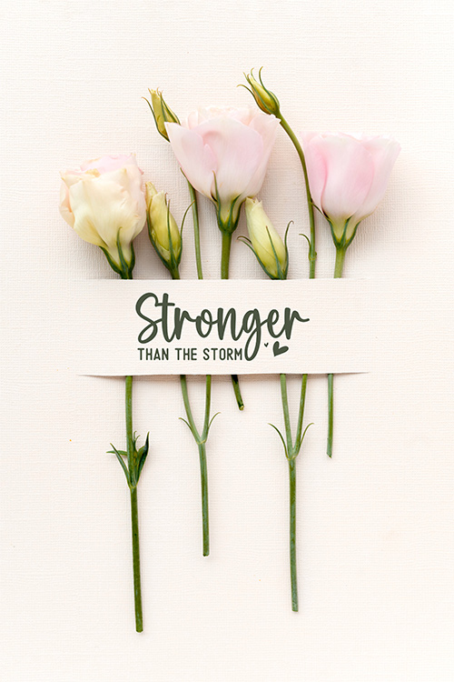 Hochwertiger Stempel "Stronger than the storm" | Mutmacher & Kraftspender | Holzstempel oder Selbstfärber