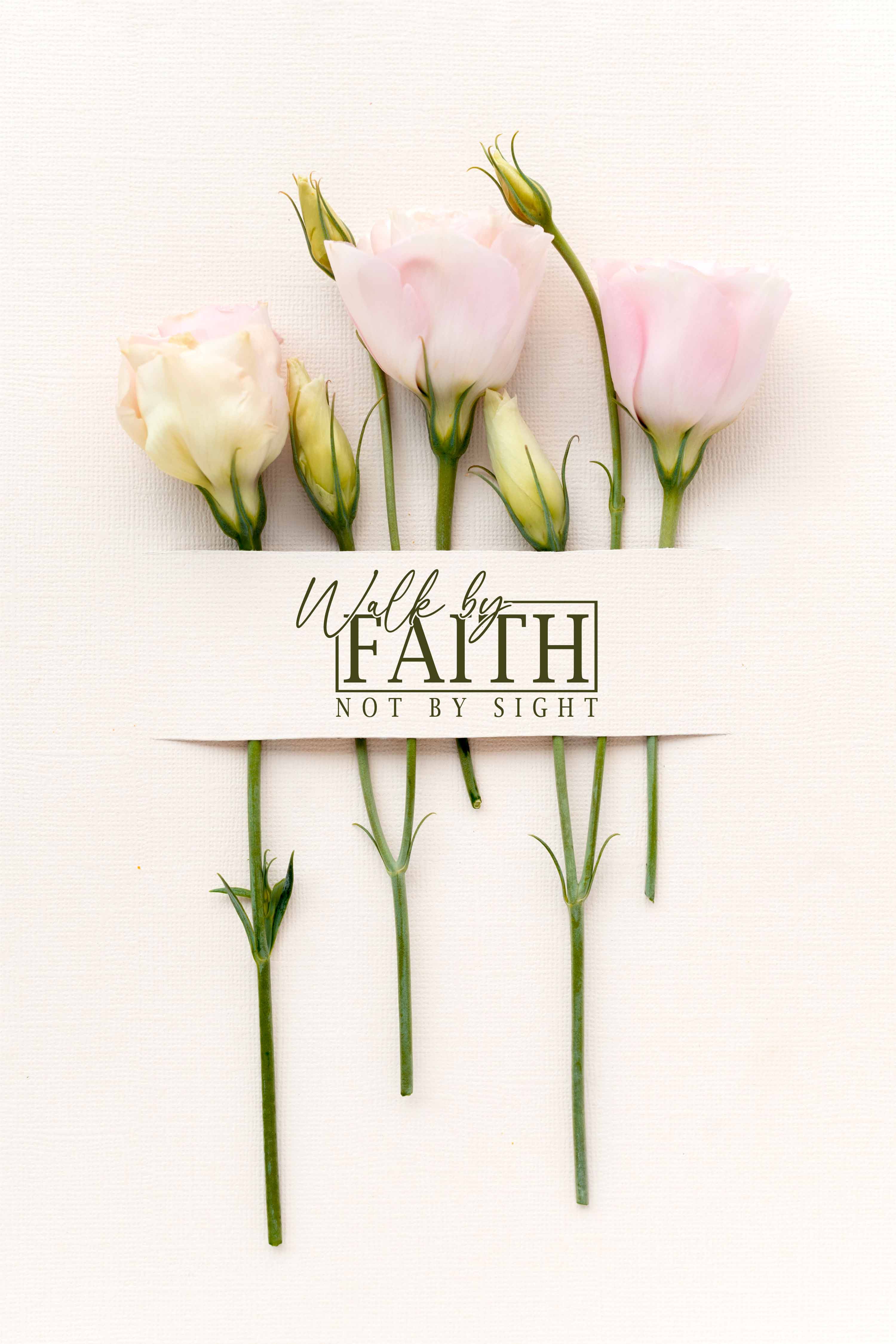 Stempel "Walk by FAITH not by sight" | Christliches Motiv für Karten & Journaling | Holzstempel oder Selbstfärber