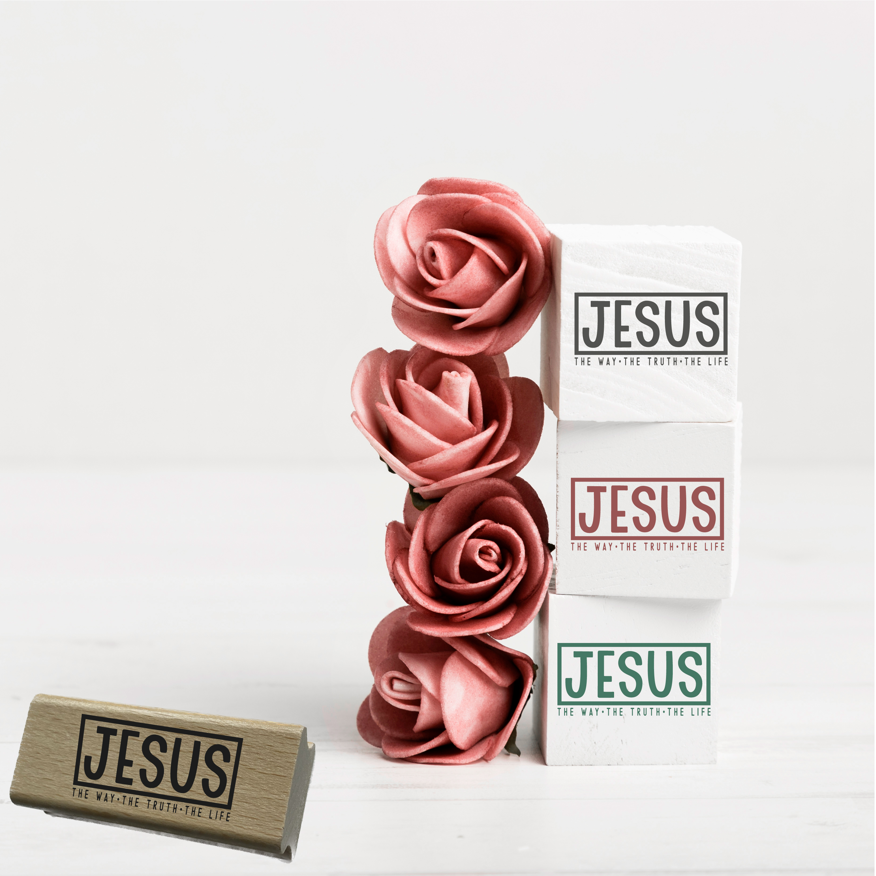 Stempel "JESUS - The Way, The Truth, The Life" | Christlicher Motivstempel für DIY & Glaube