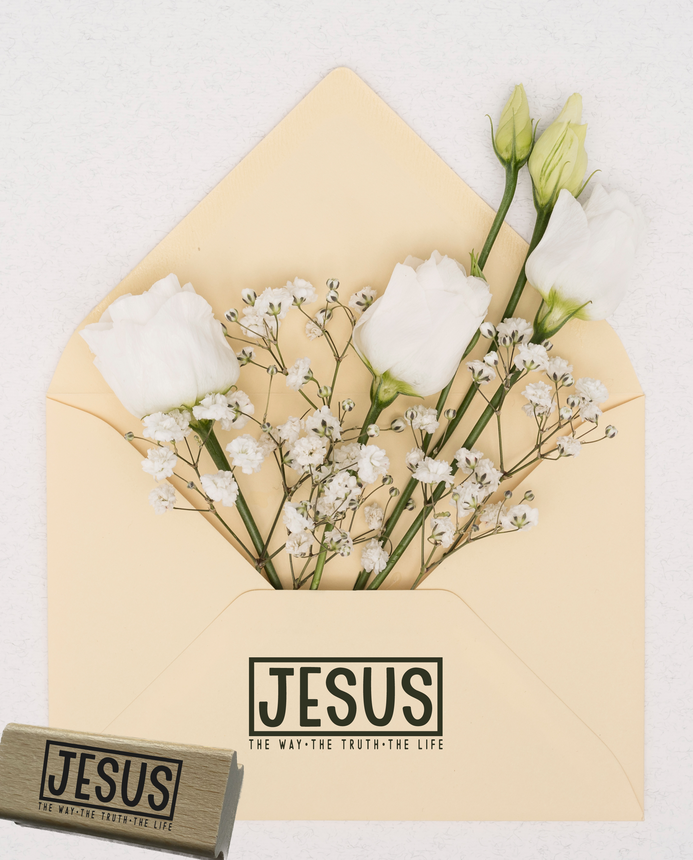 Stempel "JESUS - The Way, The Truth, The Life" | Christlicher Motivstempel für DIY & Glaube