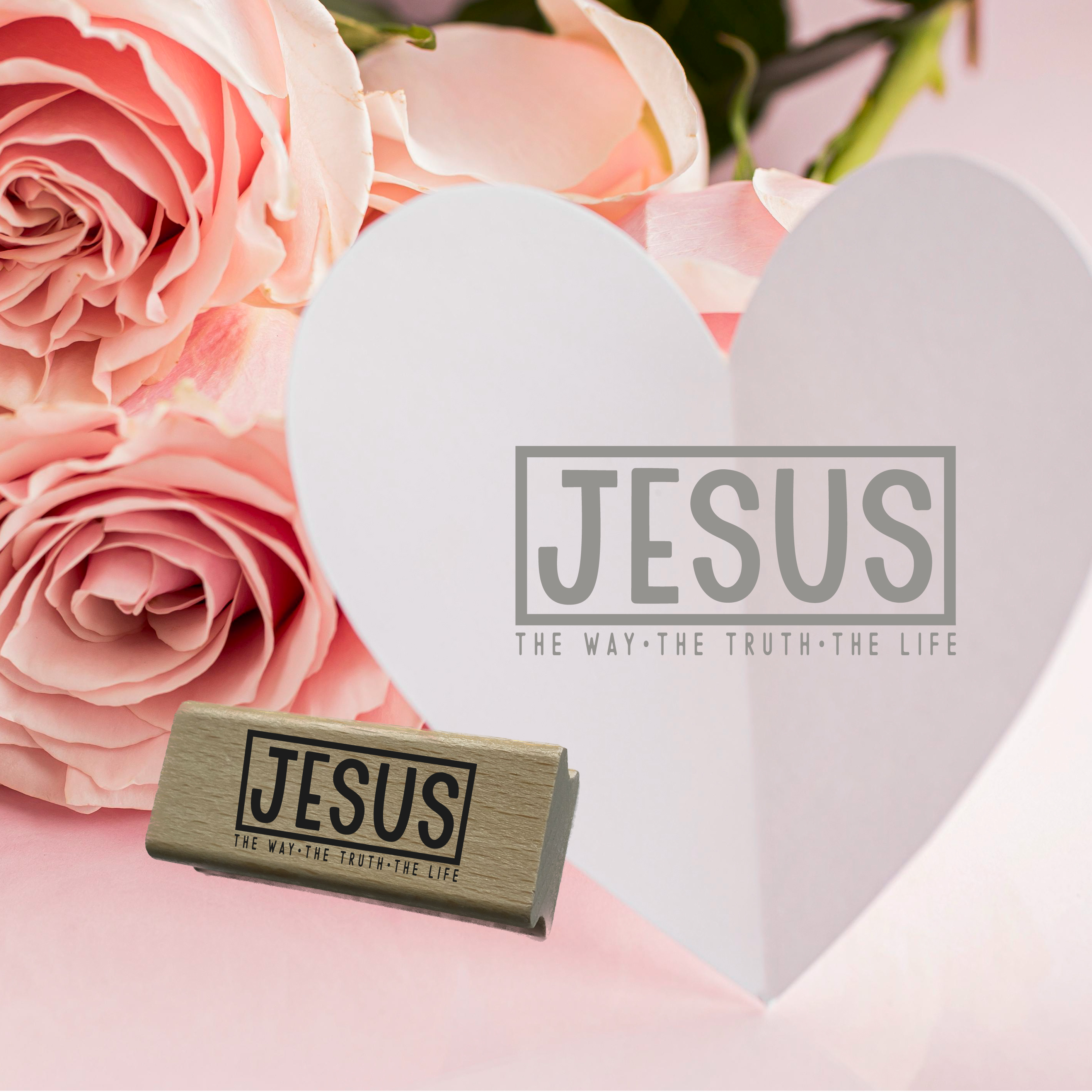 Stempel "JESUS - The Way, The Truth, The Life" | Christlicher Motivstempel für DIY & Glaube