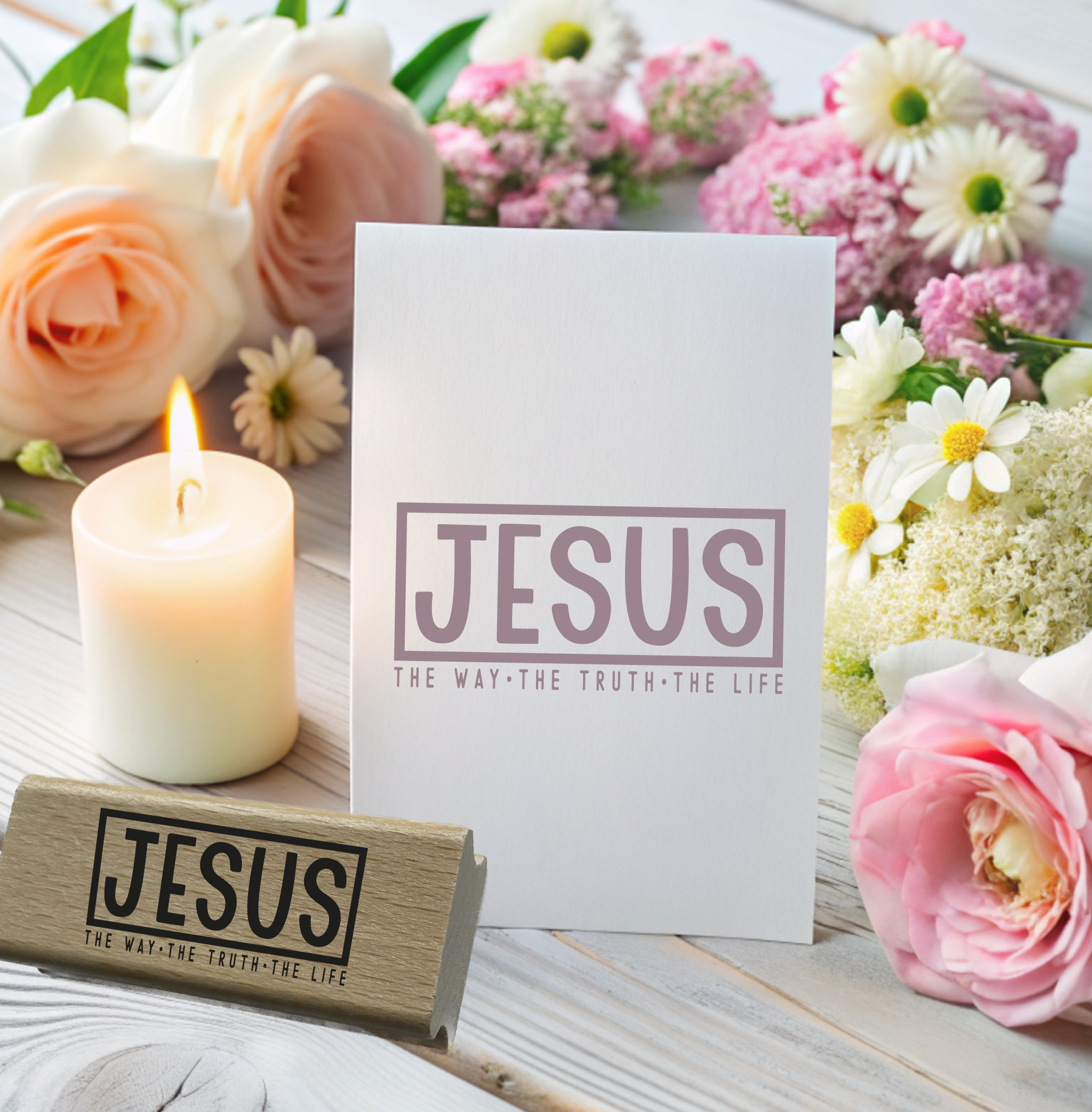 Stempel "JESUS - The Way, The Truth, The Life" | Christlicher Motivstempel für DIY & Glaube
