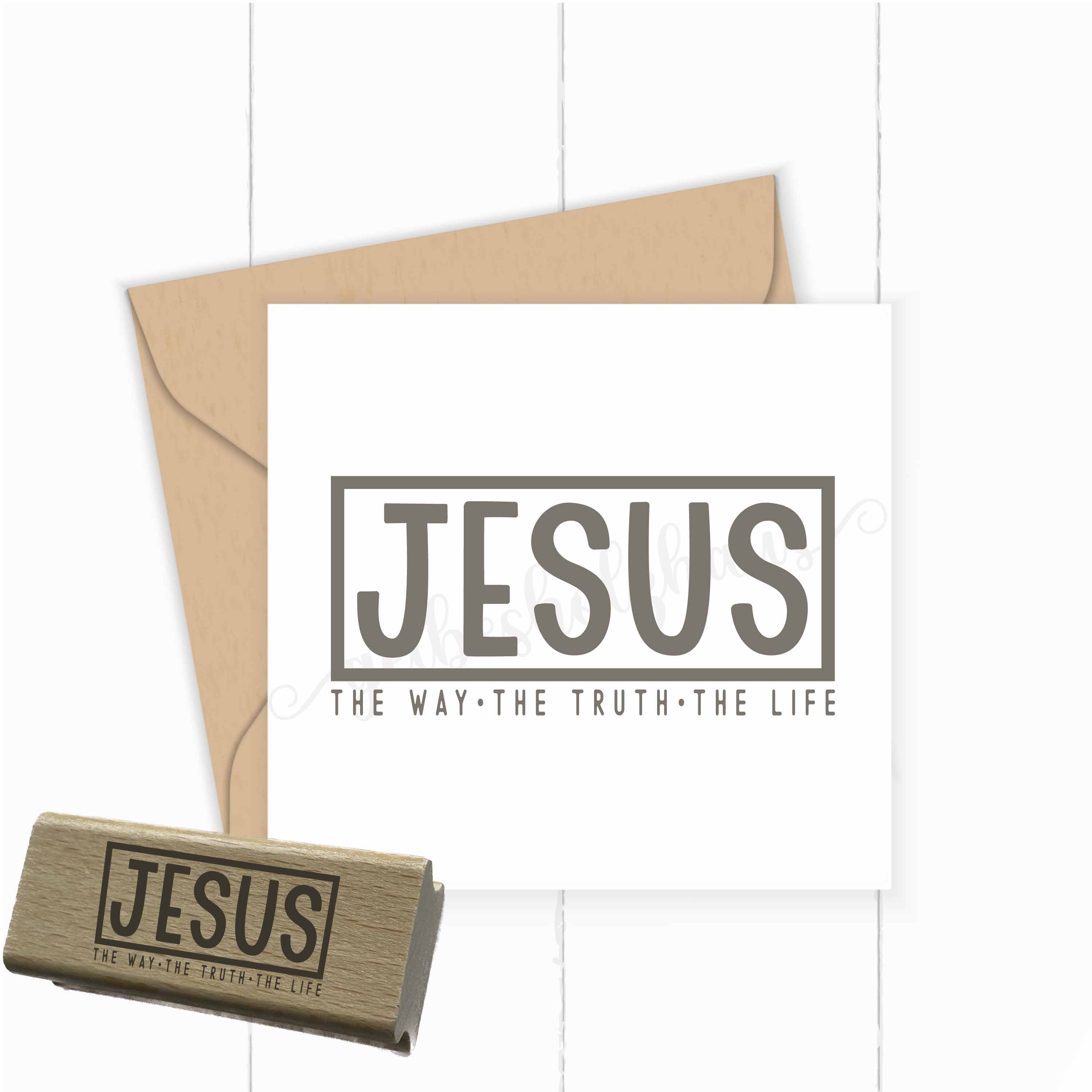Stempel "JESUS - The Way, The Truth, The Life" | Christlicher Motivstempel für DIY & Glaube - ST0657
