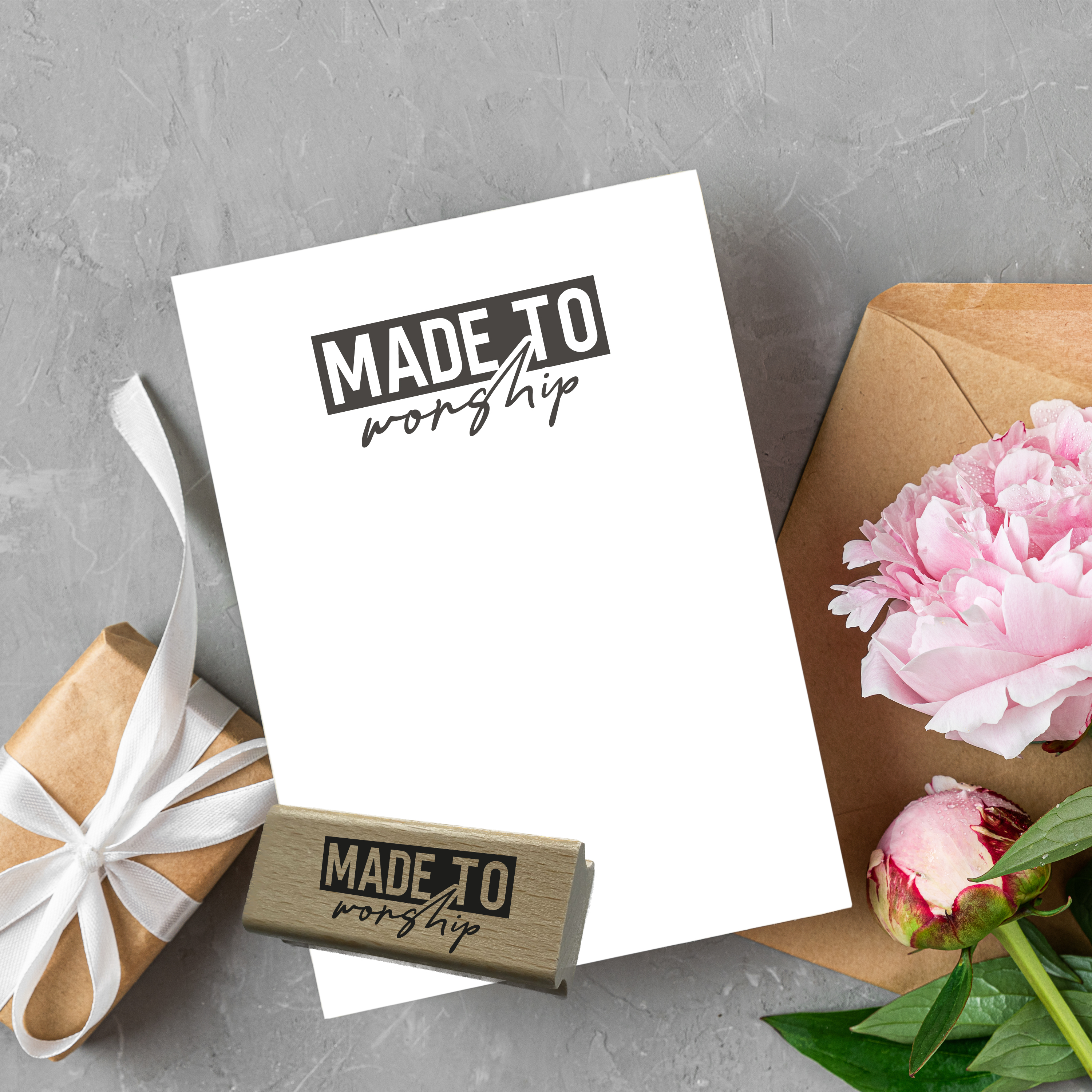 Stempel "MADE TO worship" | Motivstempel Lobpreis & Kreativität