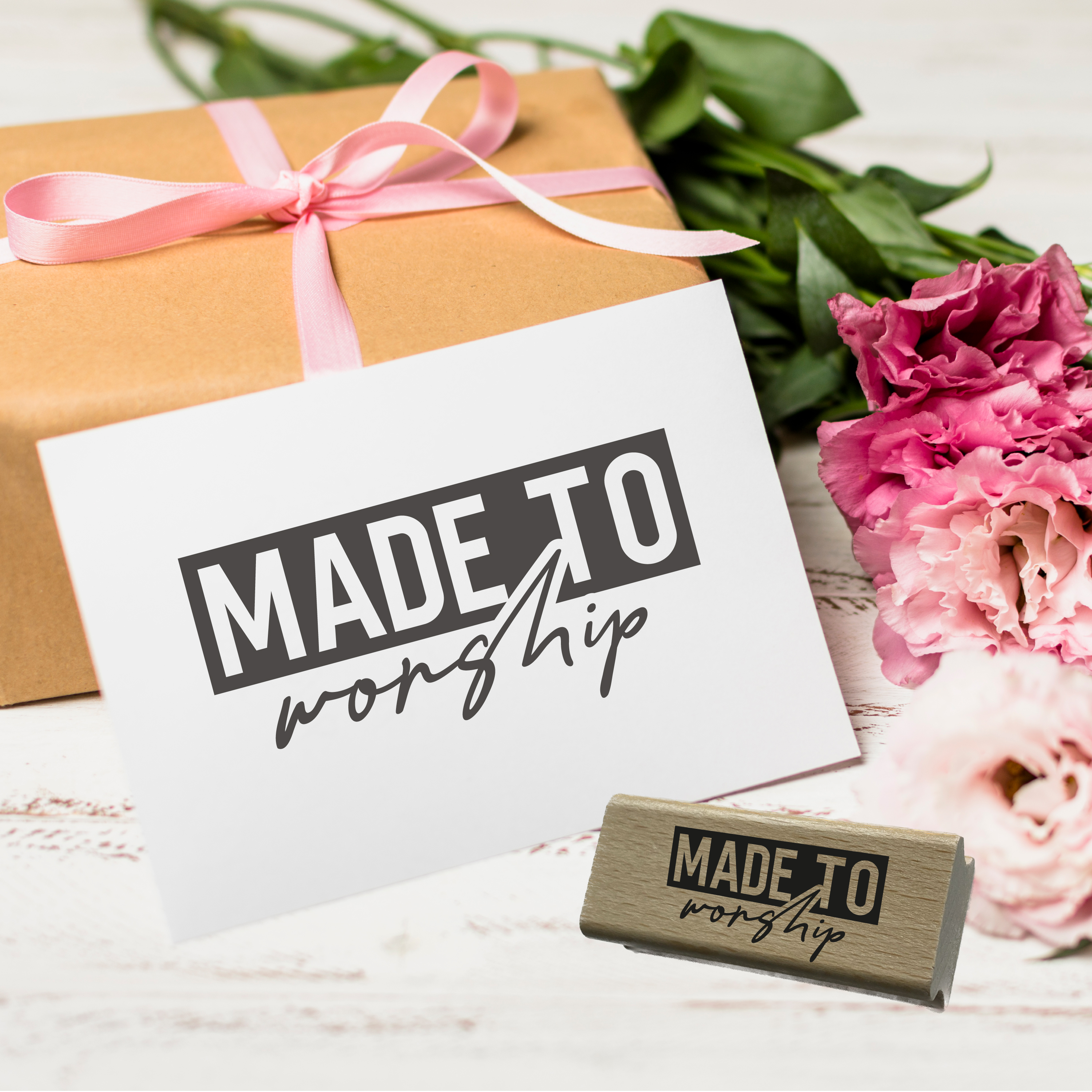 Stempel "MADE TO worship" | Motivstempel Lobpreis & Kreativität