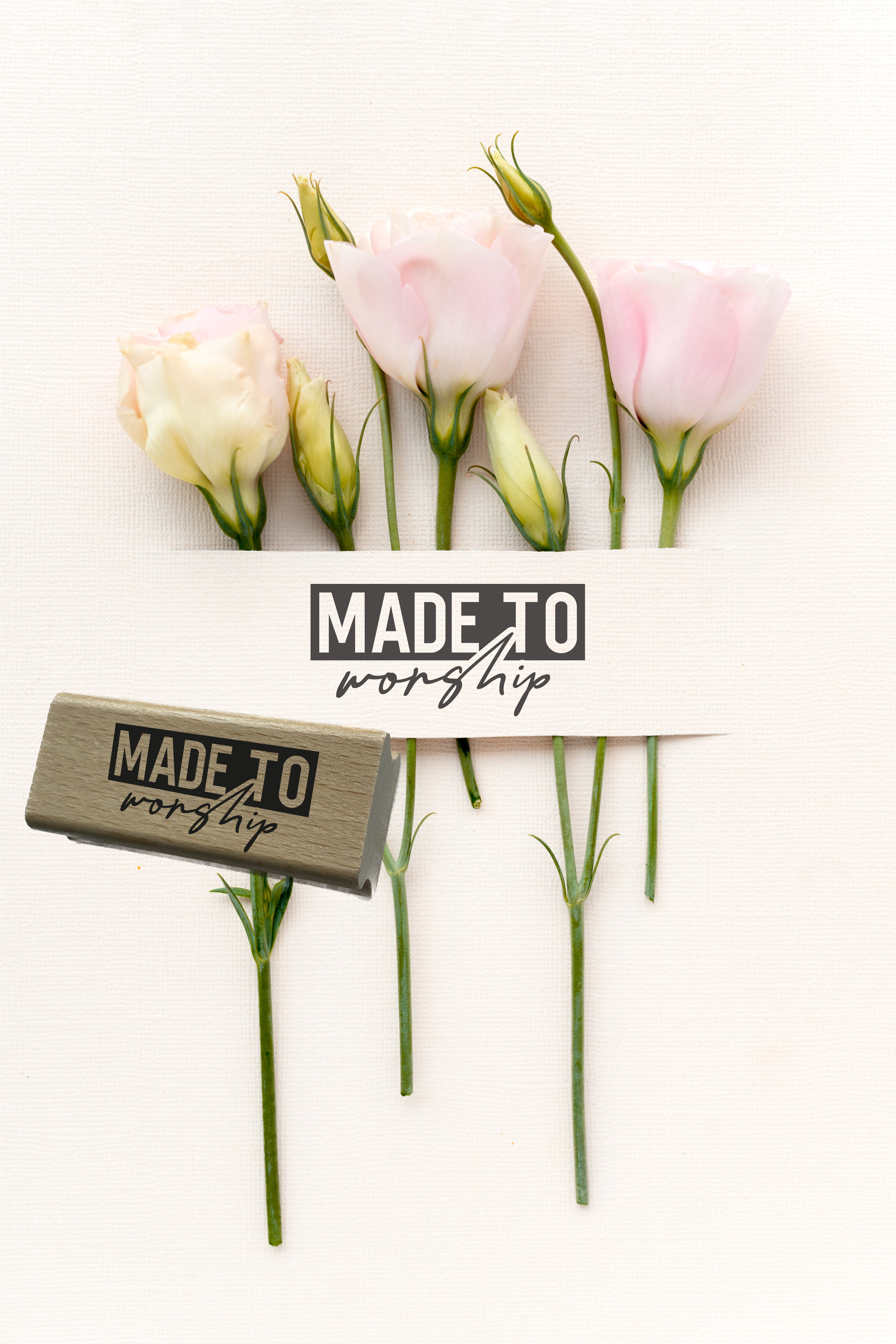 Stempel "MADE TO worship" | Motivstempel Lobpreis & Kreativität