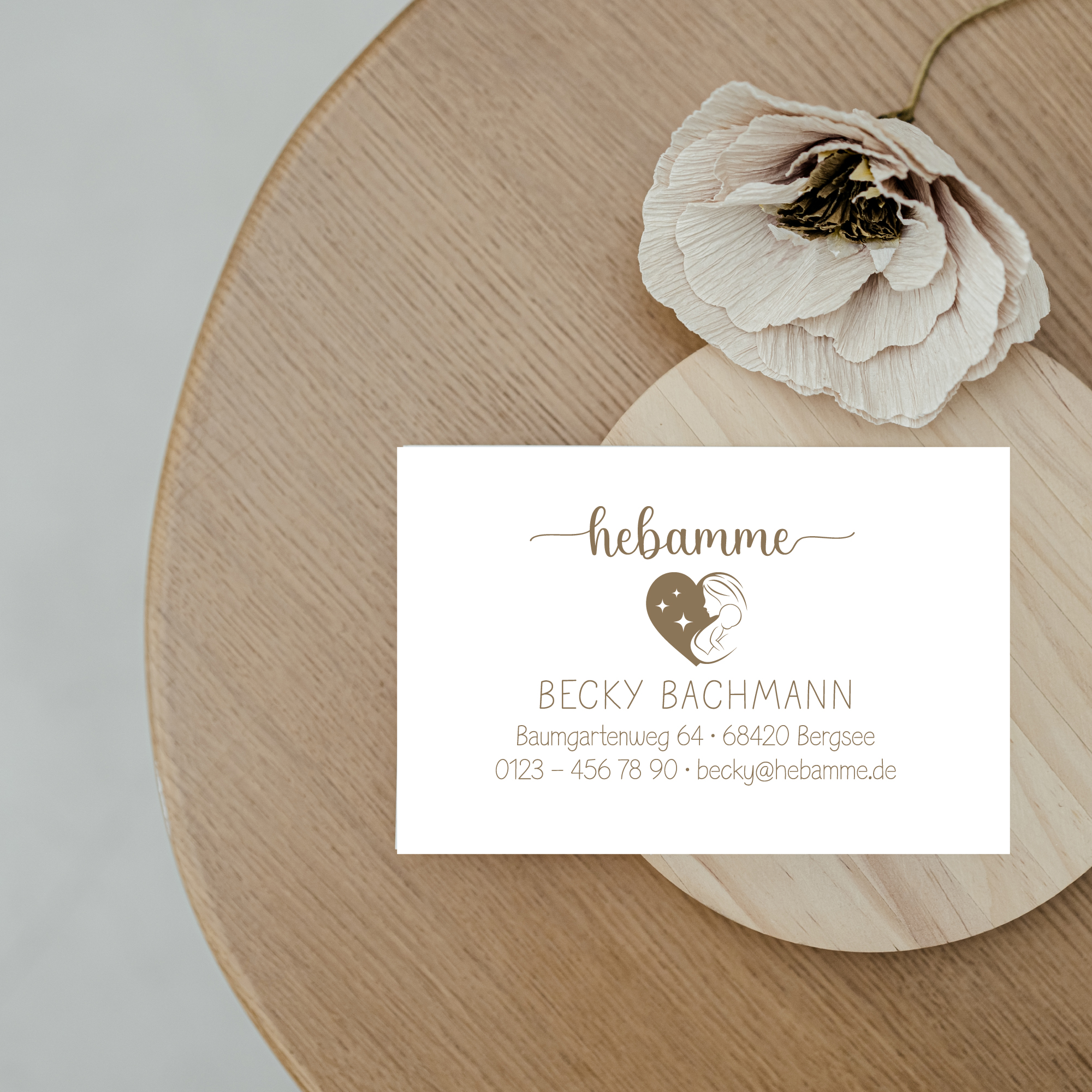 Visitenkarten passend zum Stempel-Design "Becky" | beidseitig bedruckt