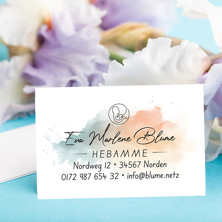 Visitenkarten passend zum Stempel-Design "Marlene" | beidseitig bedruckt