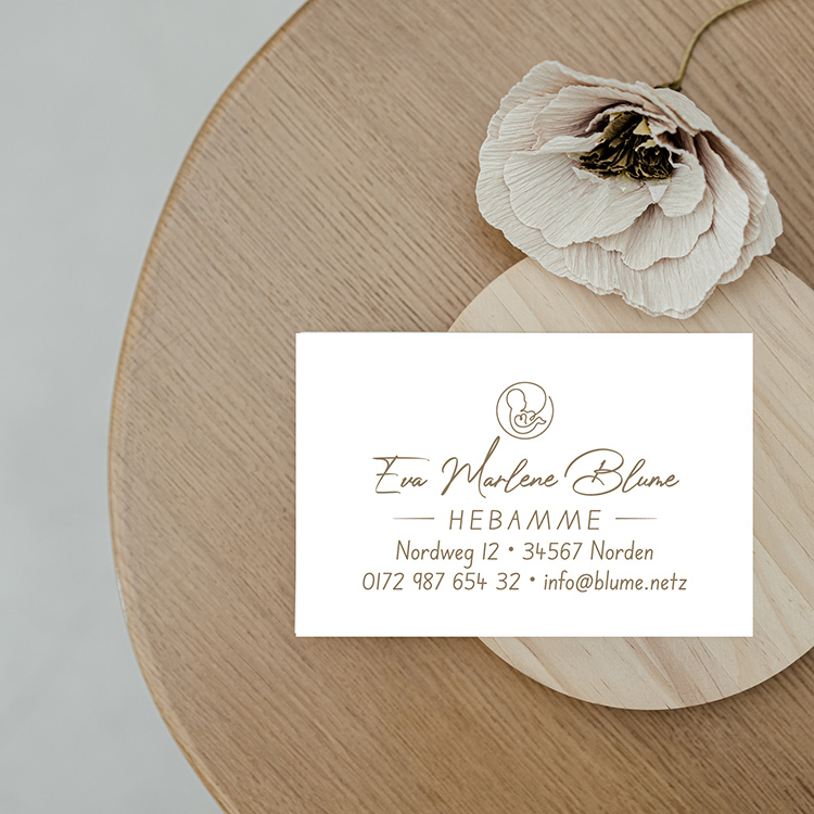 Visitenkarten passend zum Stempel-Design "Marlene" | beidseitig bedruckt