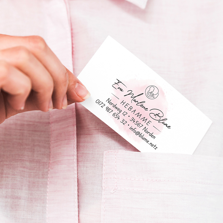 Visitenkarten passend zum Stempel-Design "Marlene" | beidseitig bedruckt