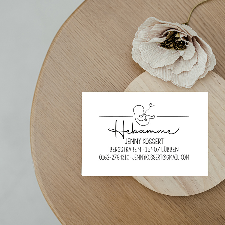 Visitenkarten passend zum Stempel-Design "Jenny" | beidseitig bedruckt
