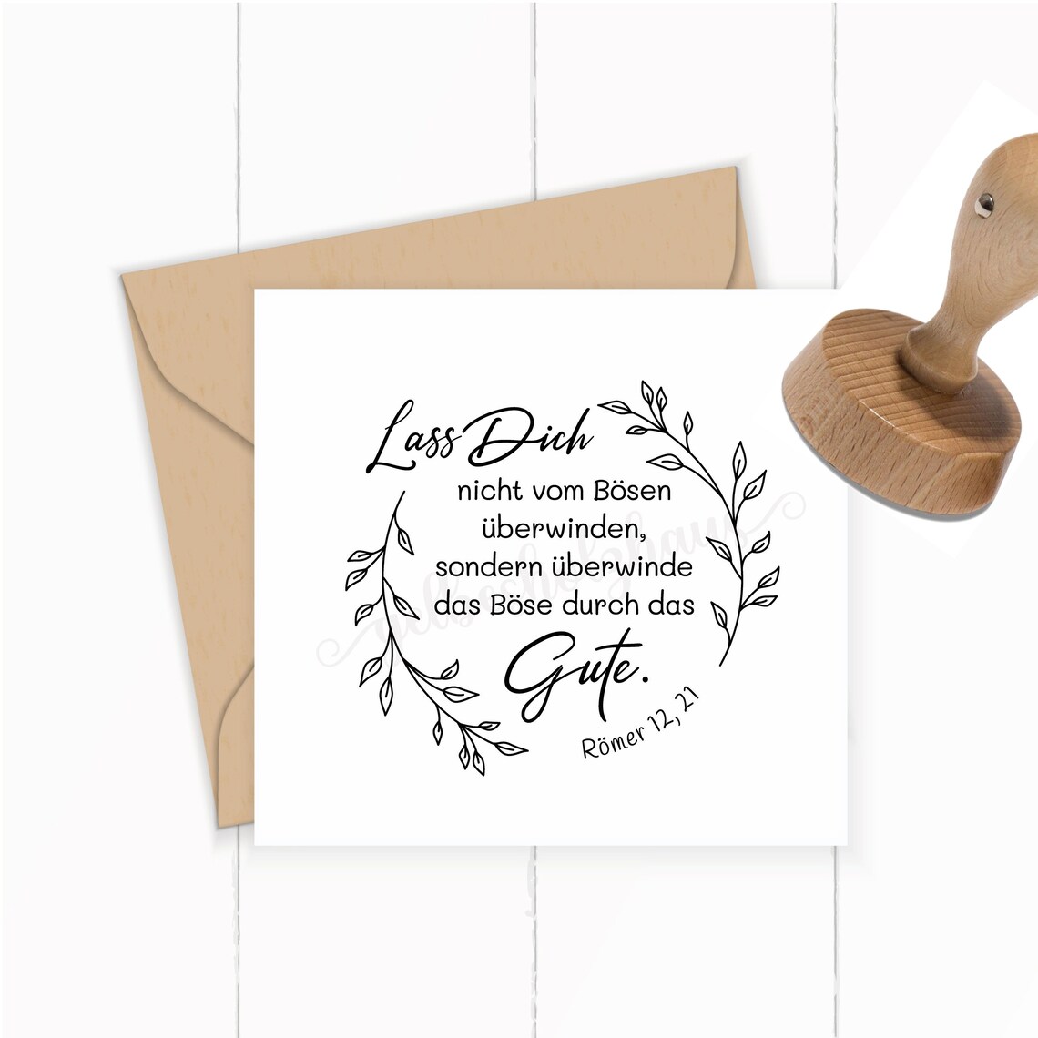 Bibelvers STEMPEL "Römer 12, 21 - Lass dich nicht vom Bösen überwinden" - ST0089