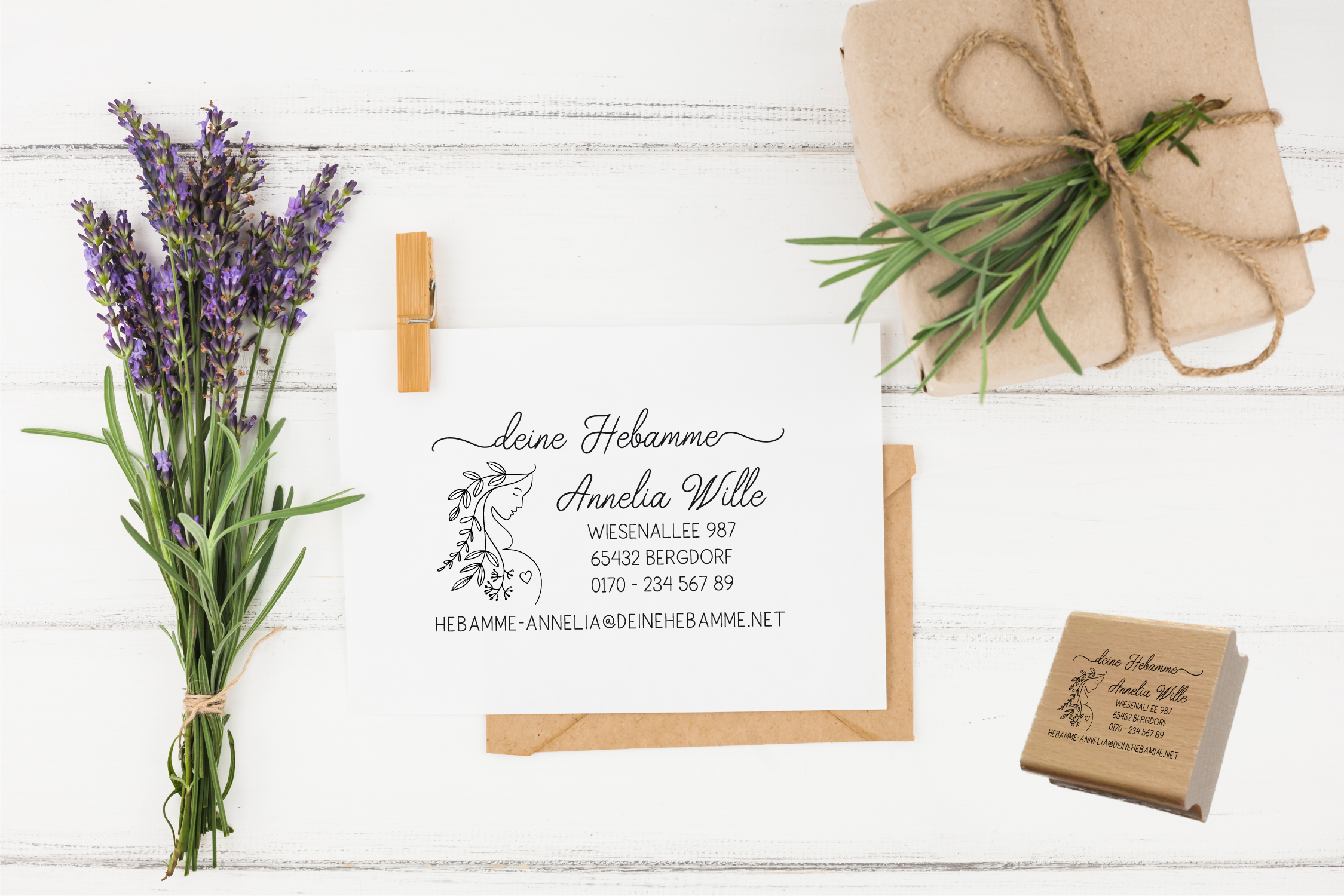 AdressSTEMPEL für Hebammen und Geburtshelfer "Annelia"