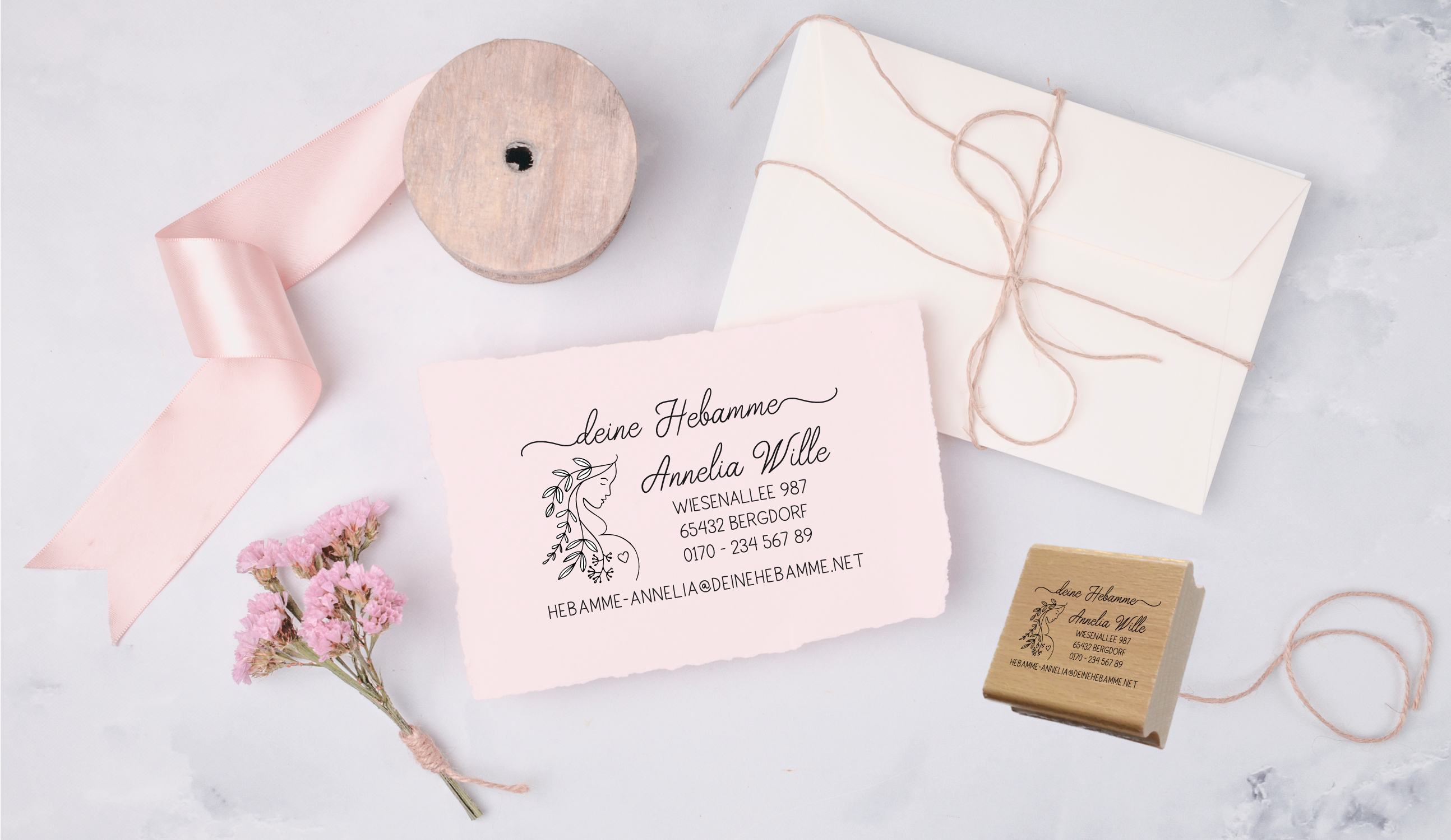 AdressSTEMPEL für Hebammen und Geburtshelfer "Annelia"