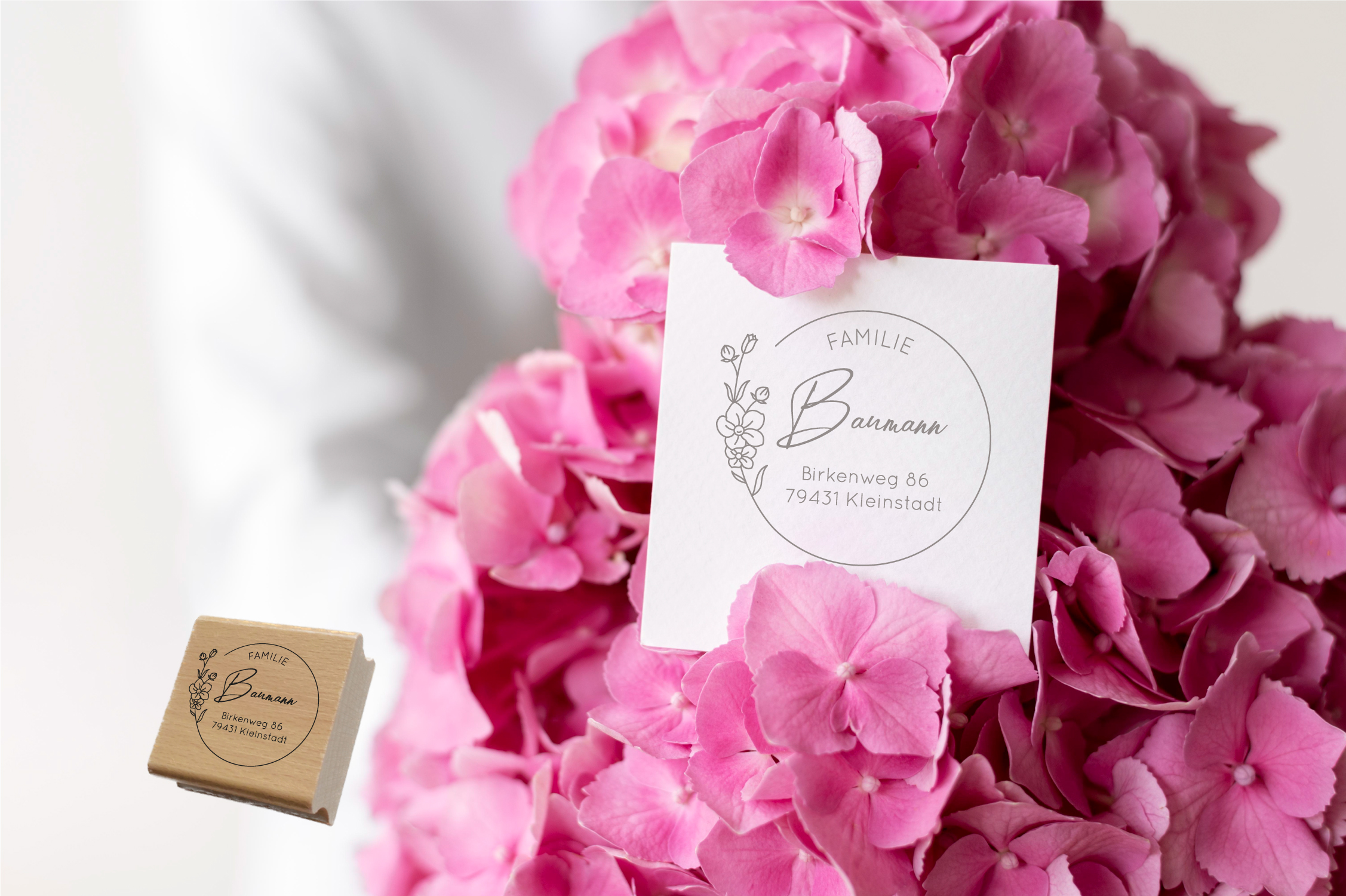 Personalisierter Adresstempel "Baumann" | 4–10 cm
