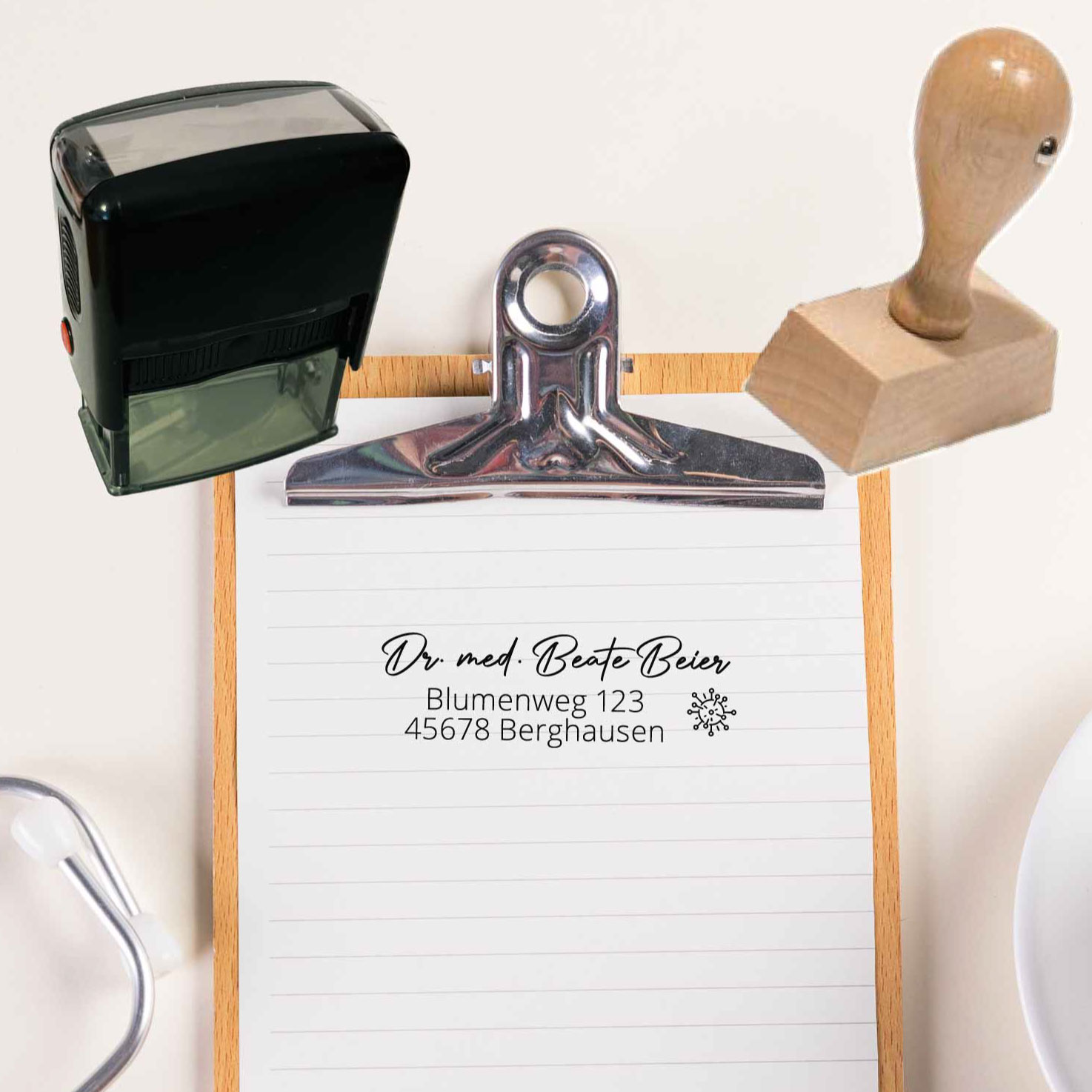 Praxisstempel | Arztstempel – passend für's Impfausweis-Feld