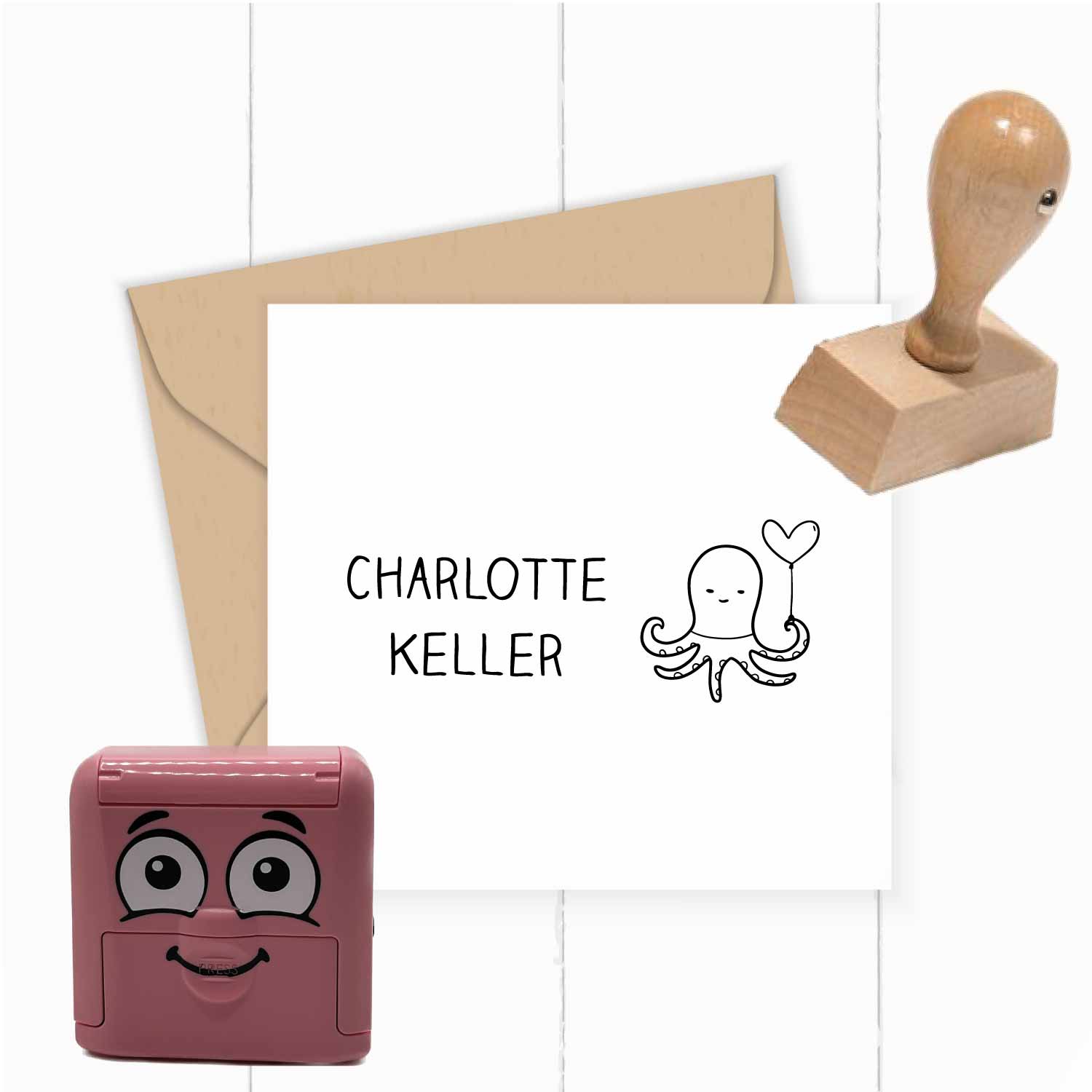 Dein personalisierter Textilstempel „Krake“ | 38 x 14 mm - ST0401