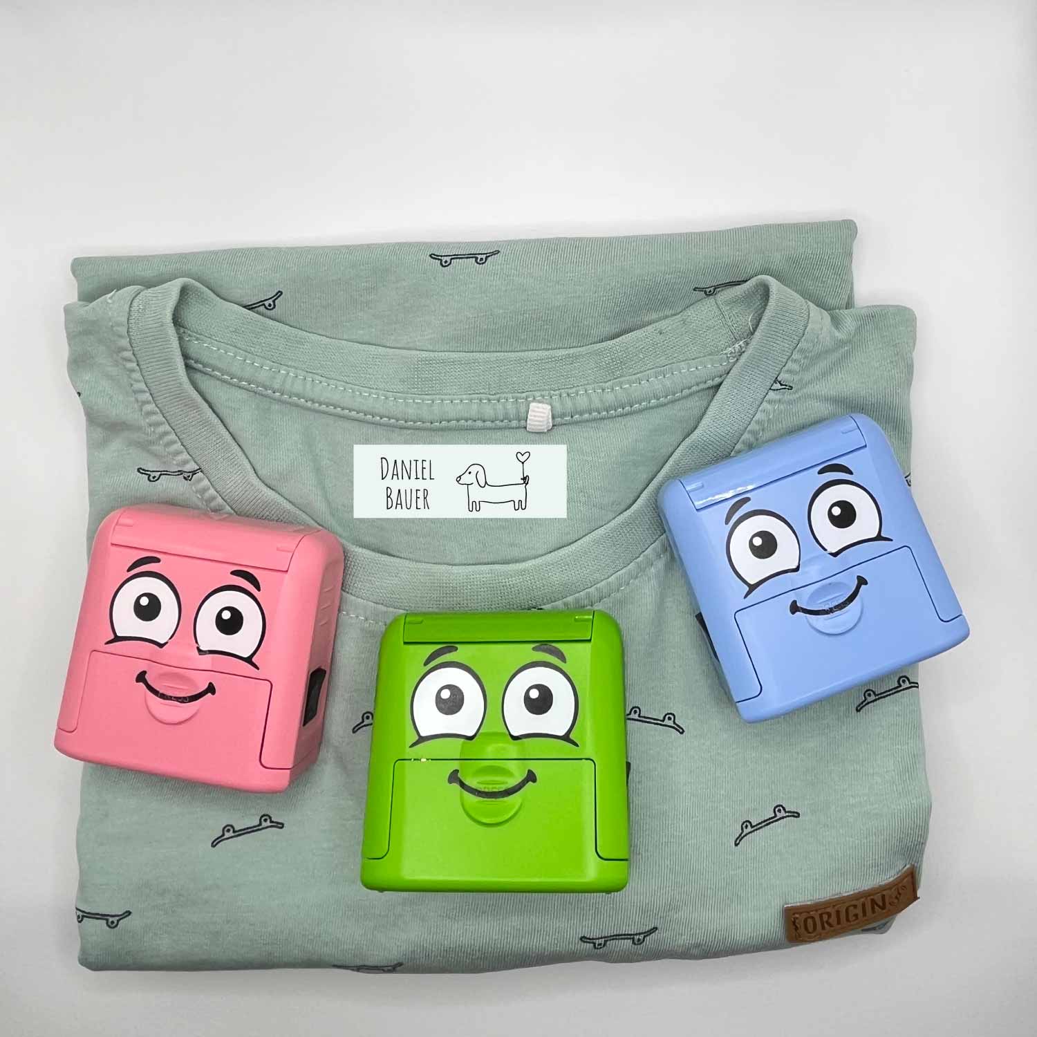 Dein personalisierter Textilstempel „Dackel“ | 38 x 14 mm