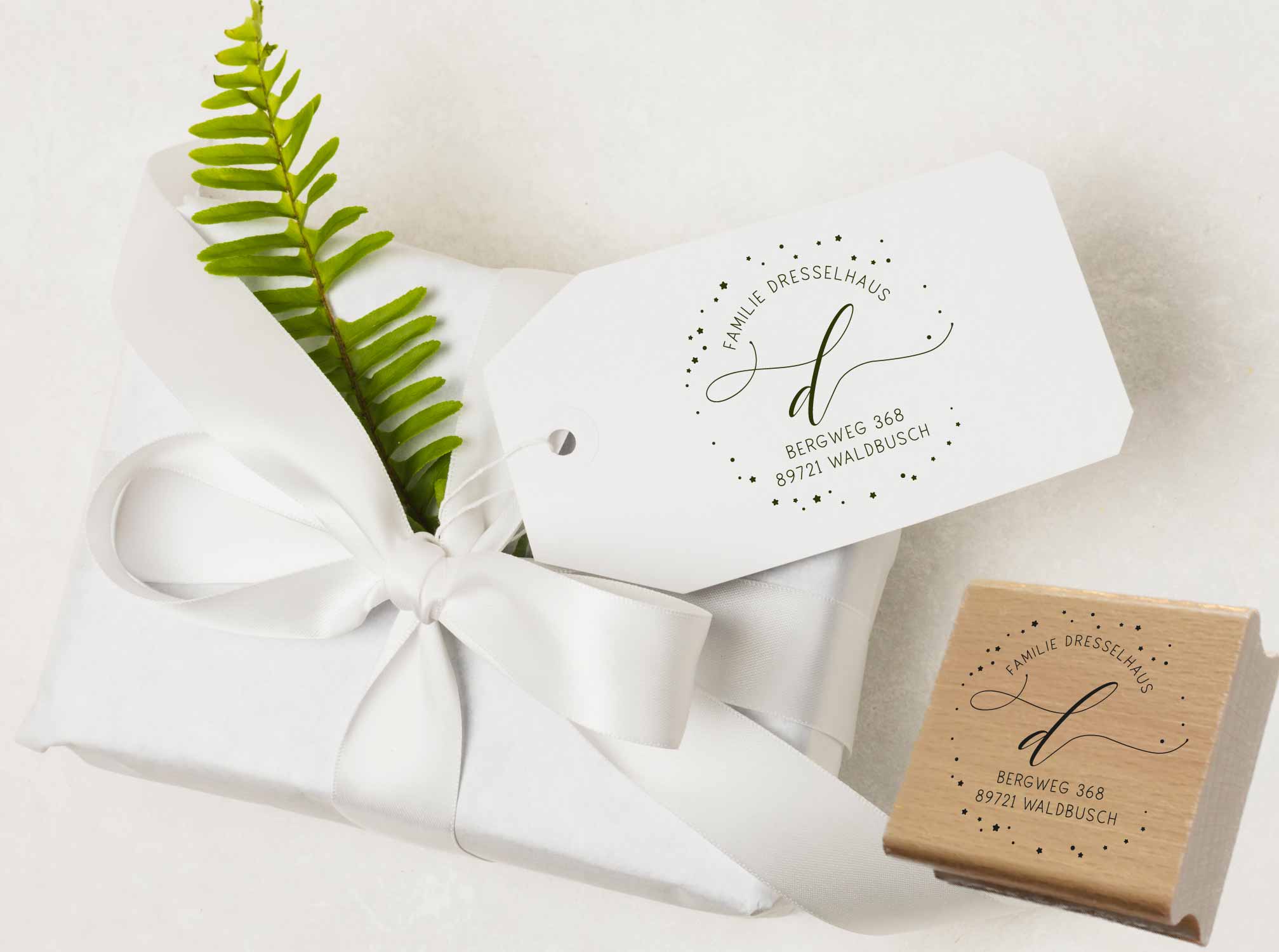 Personalisierter Adresstempel "Dresselhaus" | 4–10 cm