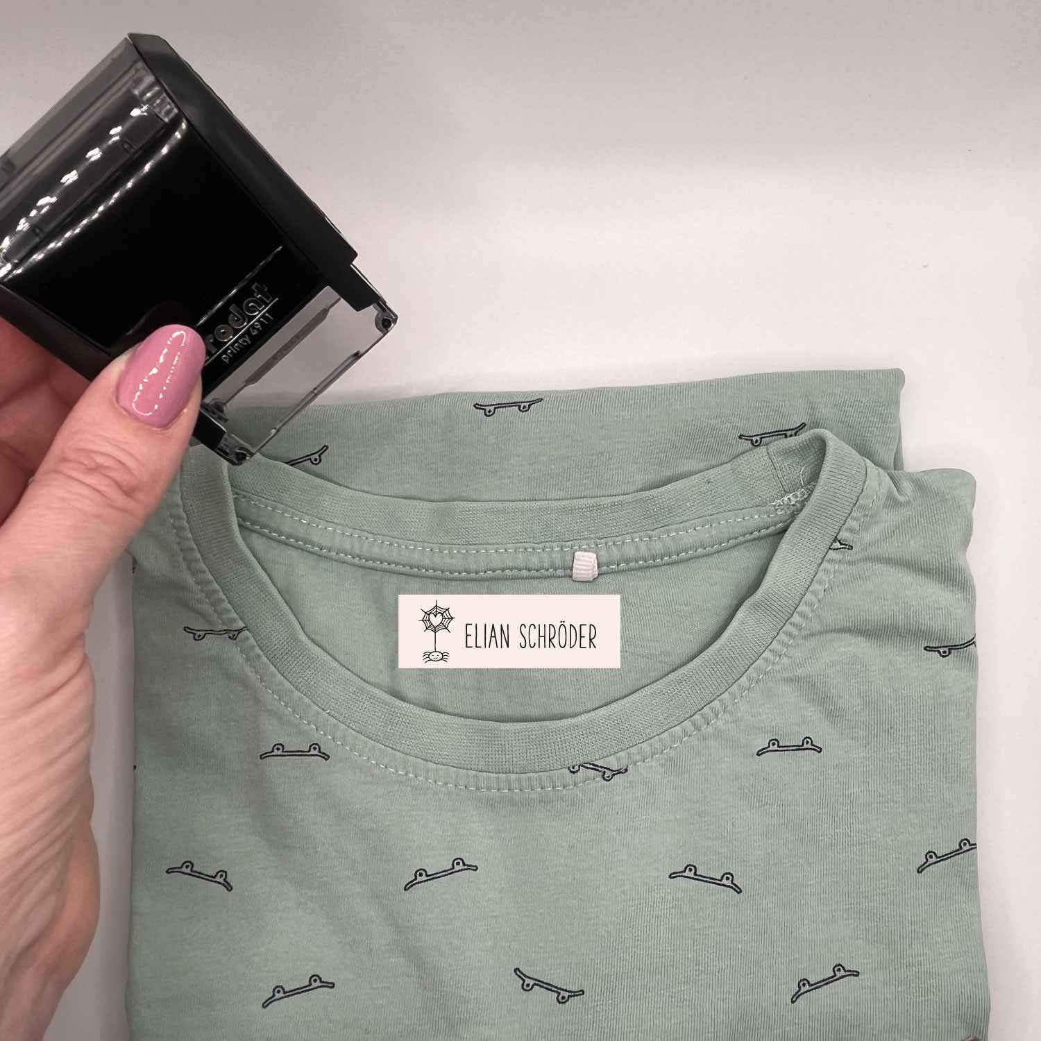 Dein personalisierter Textilstempel „Spinne“ | 38 x 14 mm