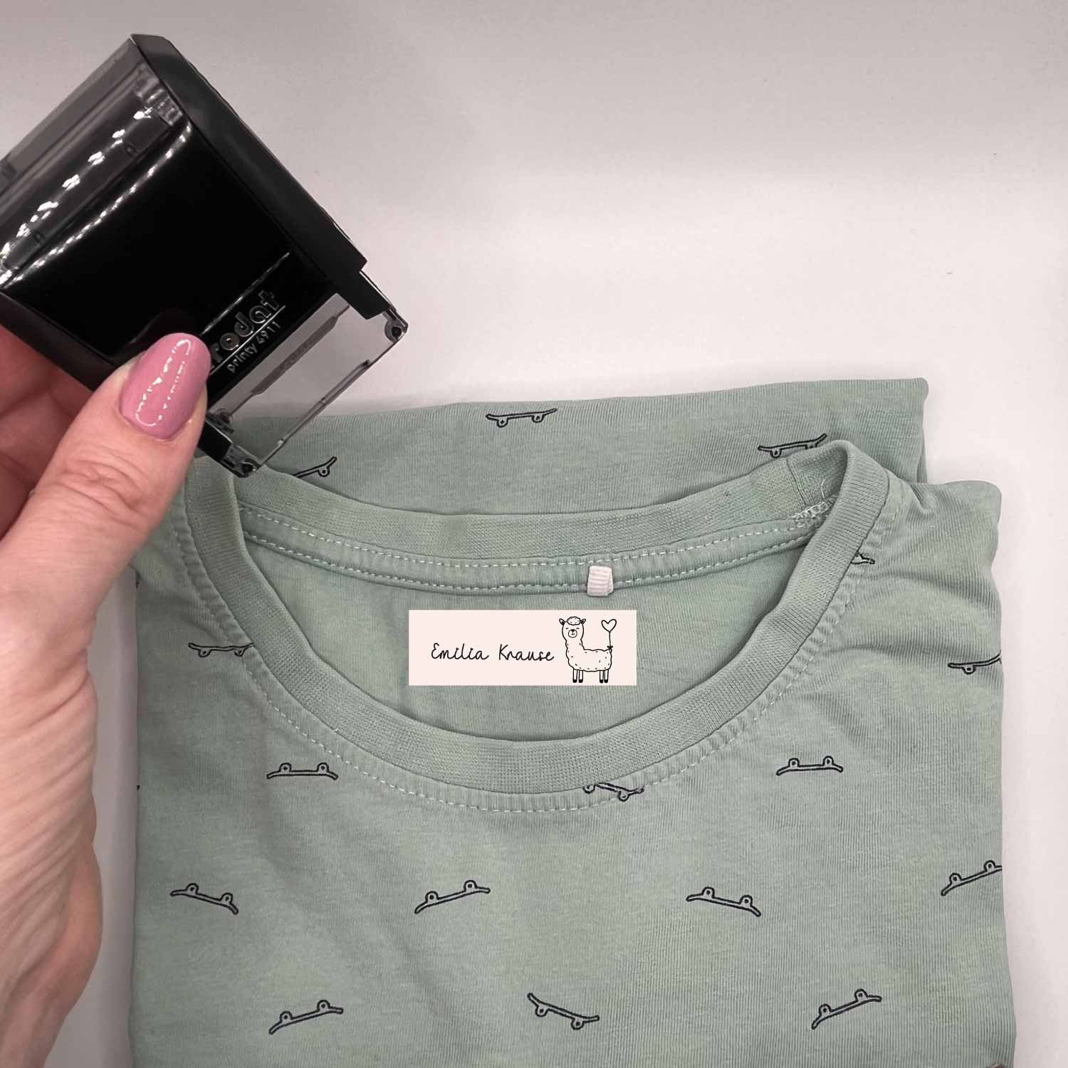 Dein personalisierter Textilstempel „Lama“ | 38 x 14 mm