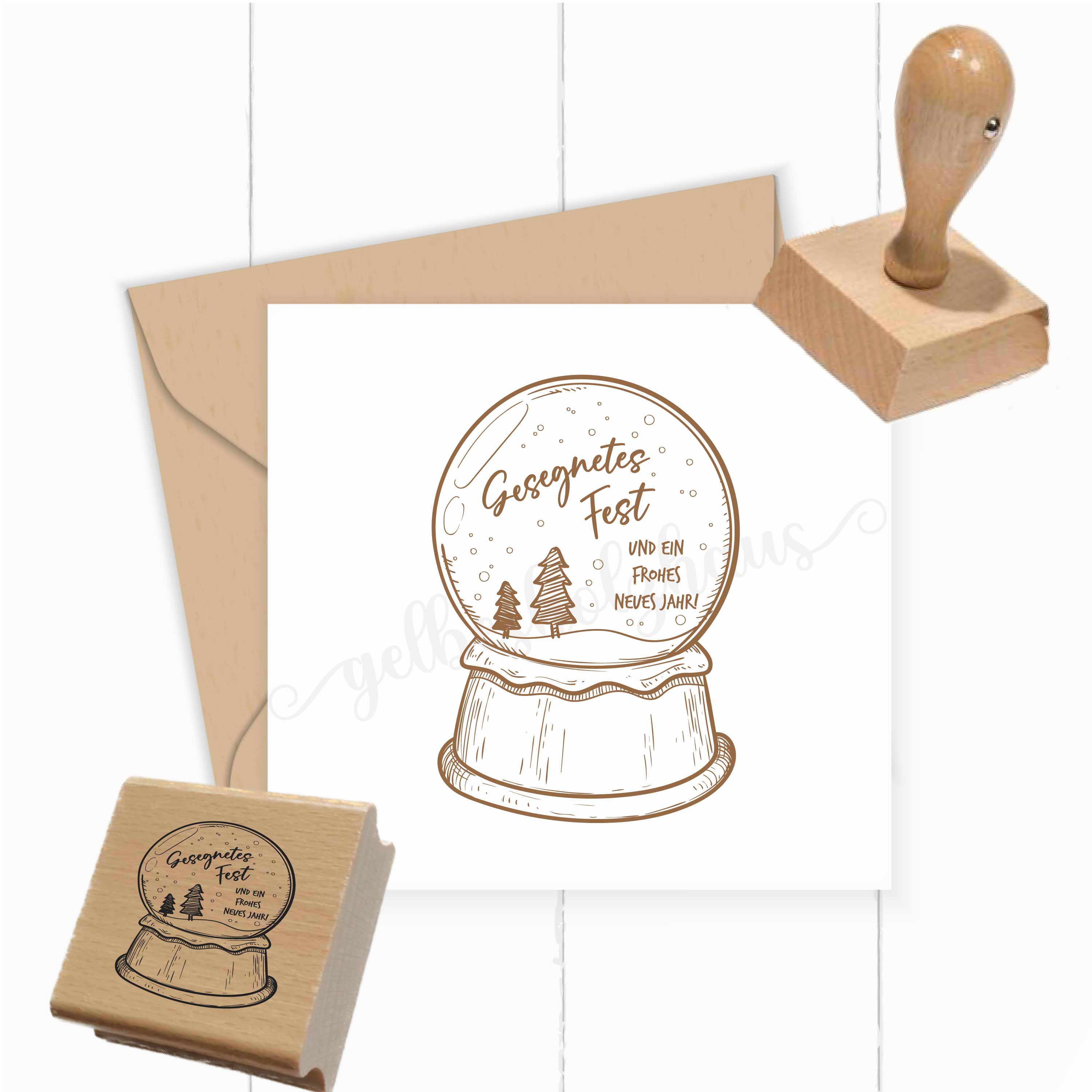 WeihnachtsSTEMPEL Kugel "Gesegnete Fest"