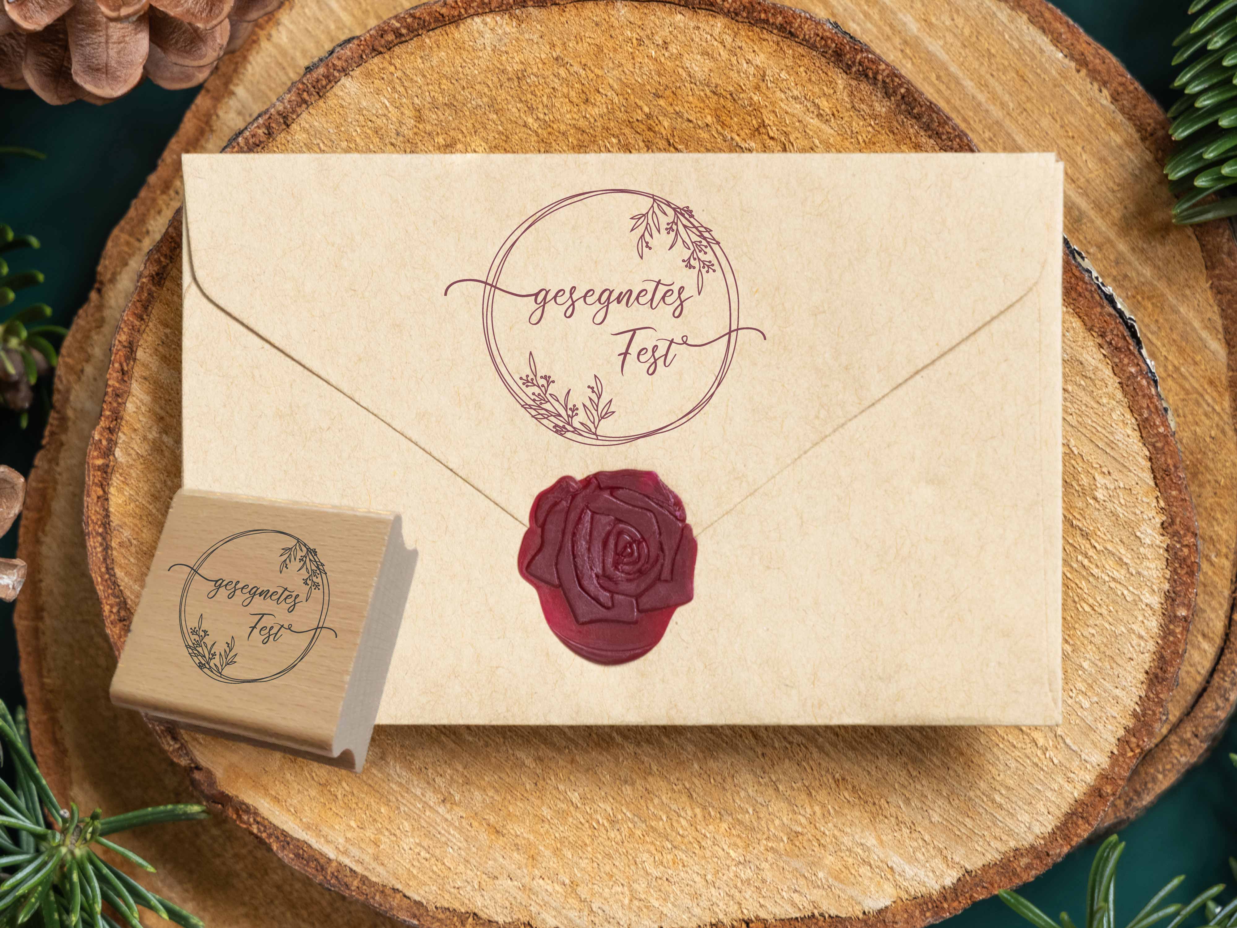 Weihnachts-STEMPEL "gesegnetes Fest"