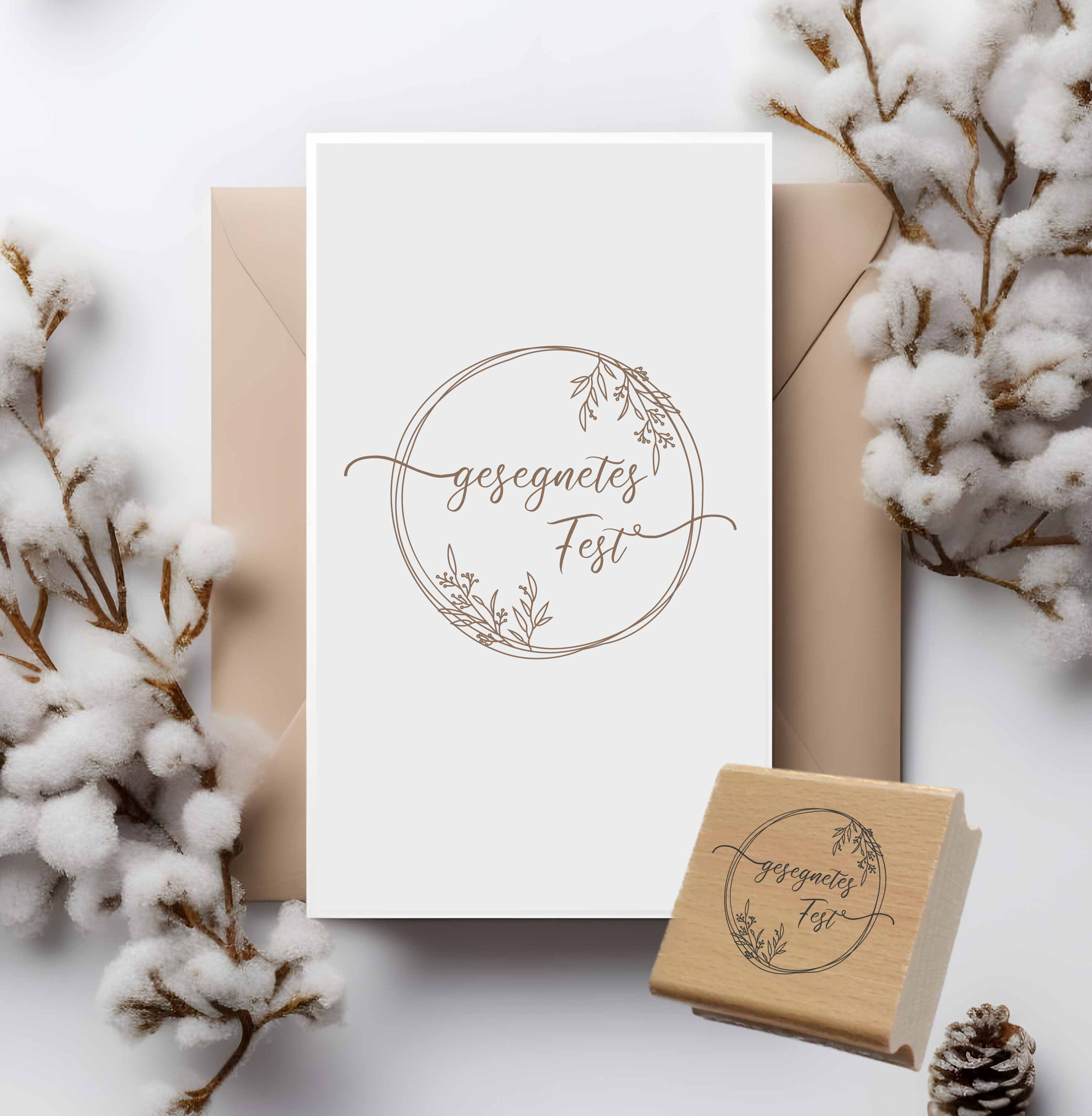 Weihnachts-STEMPEL "gesegnetes Fest"