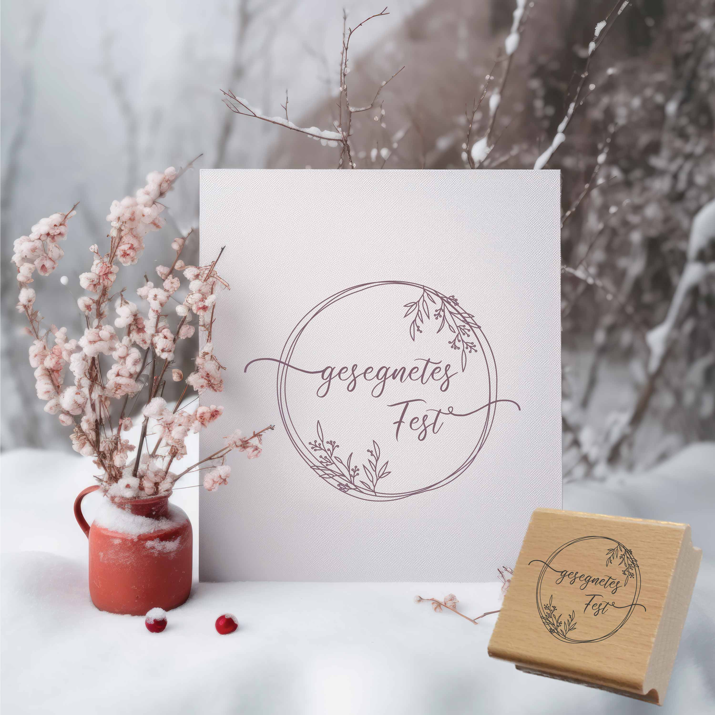 Weihnachts-STEMPEL "gesegnetes Fest"
