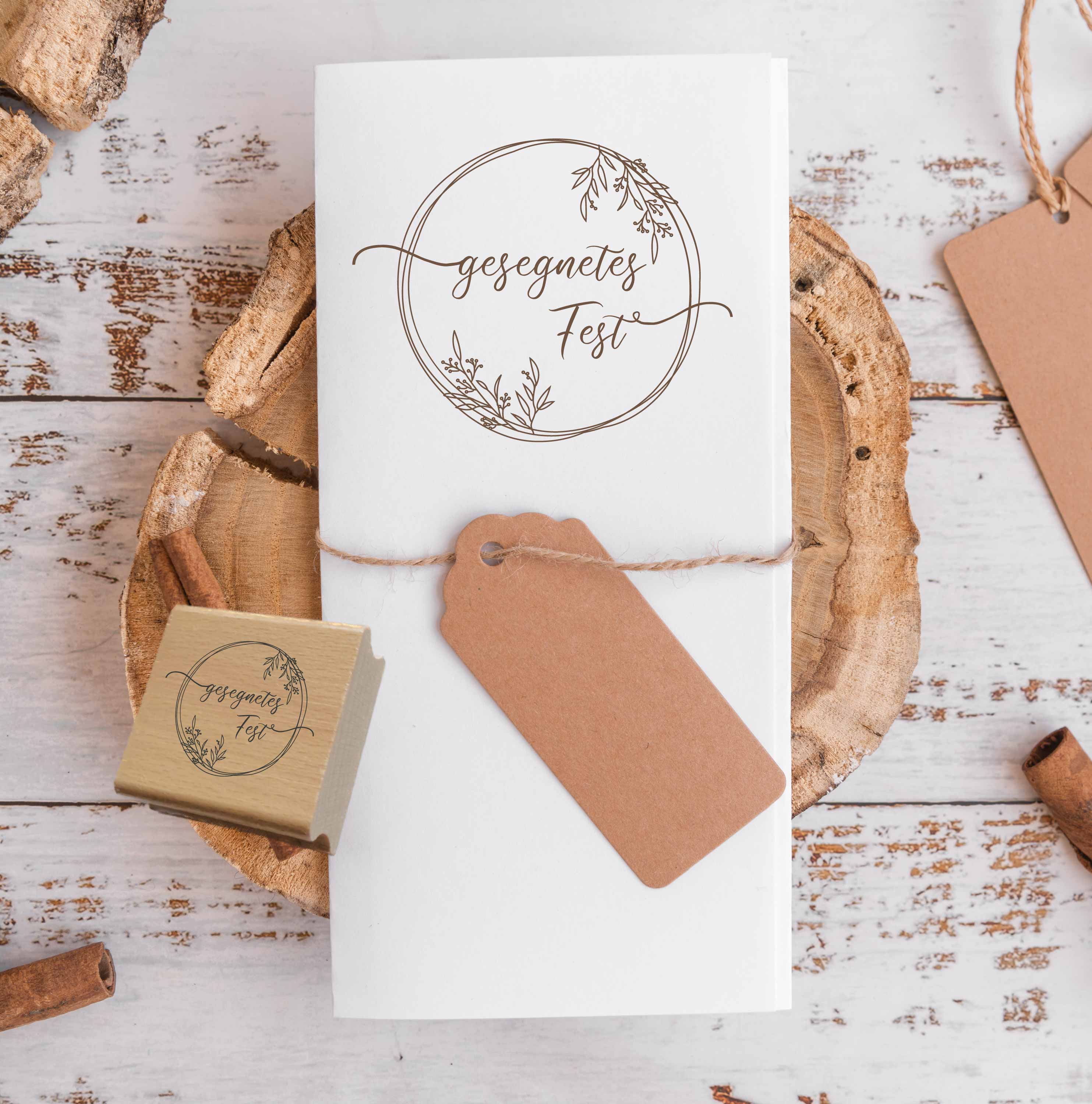 Weihnachts-STEMPEL "gesegnetes Fest"